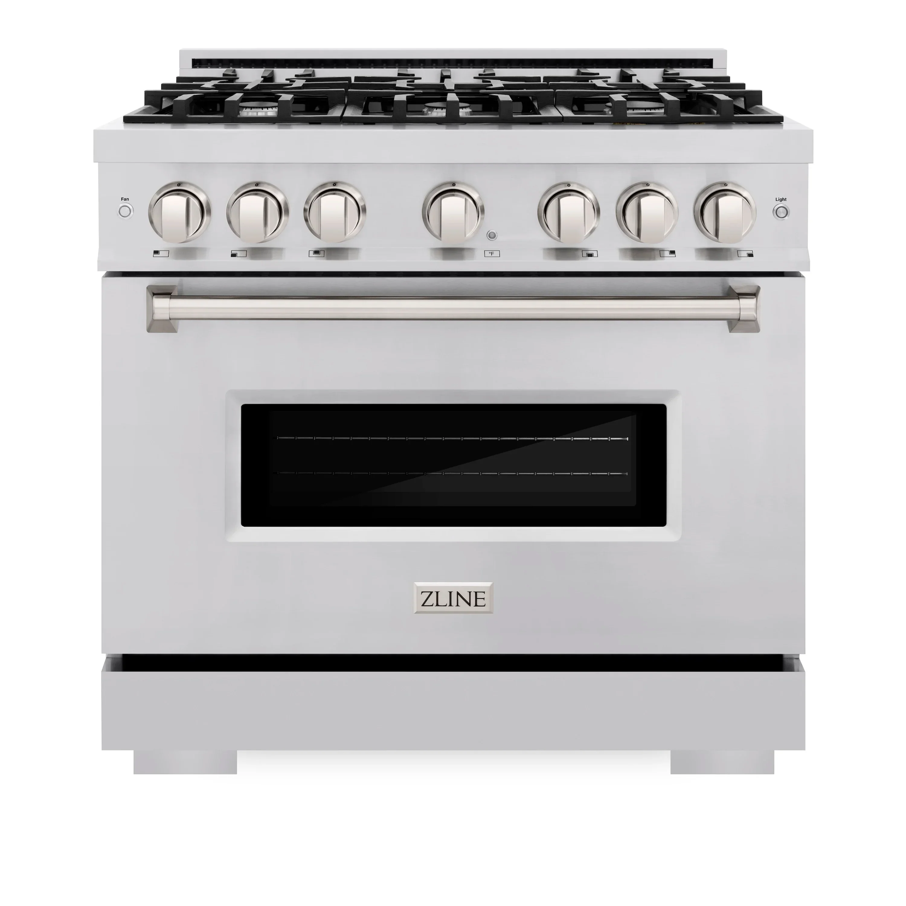 ZLINE 5-Piece Appliance Package - 36-Inch Gas Range, Hood, Refrigerator, Dishwasher, and Microwave Drawer in Stainless Steel - Image 2