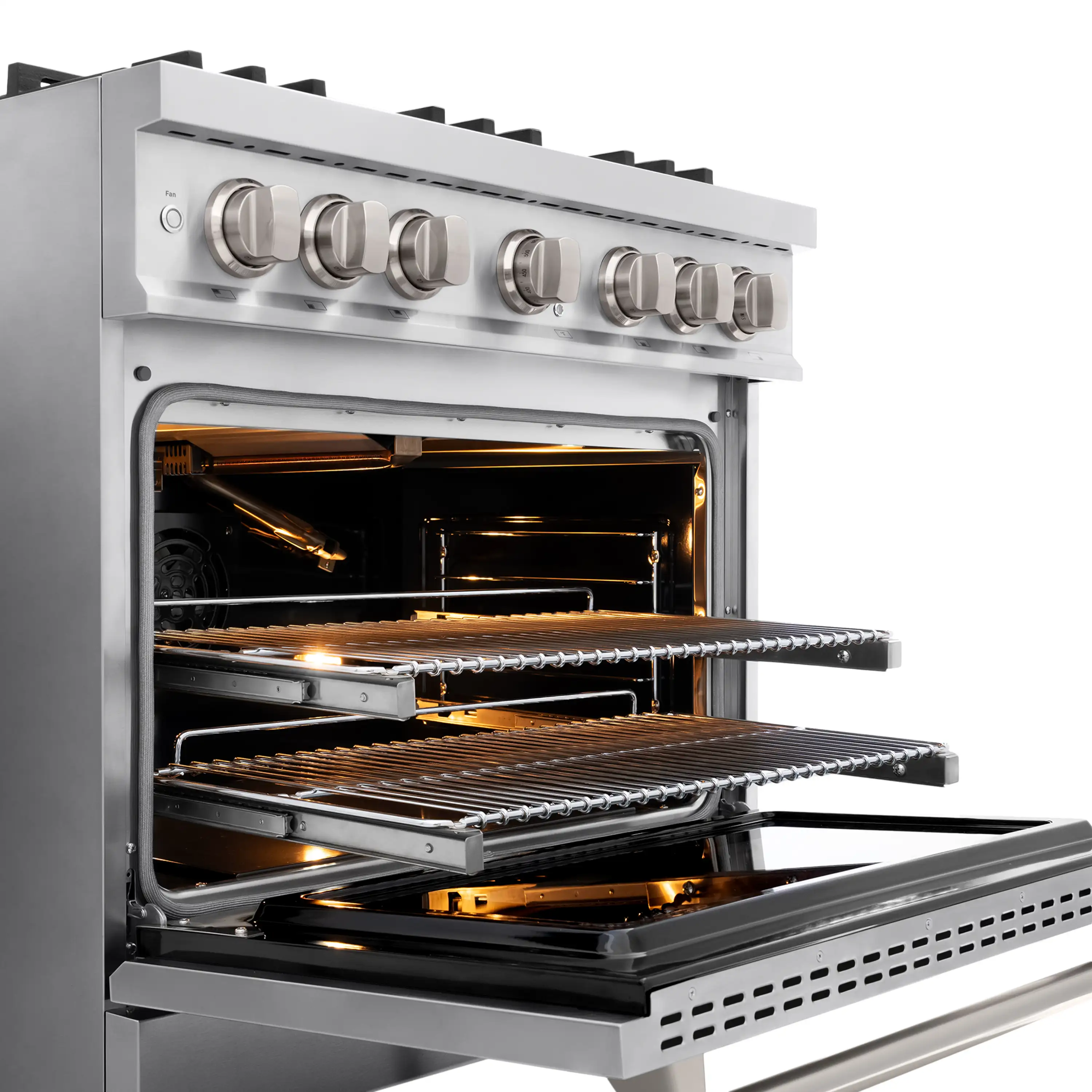 ZLINE 5-Piece Appliance Package - 36-Inch Gas Range, Hood, Refrigerator, Dishwasher, and Microwave Drawer in Stainless Steel - Image 6