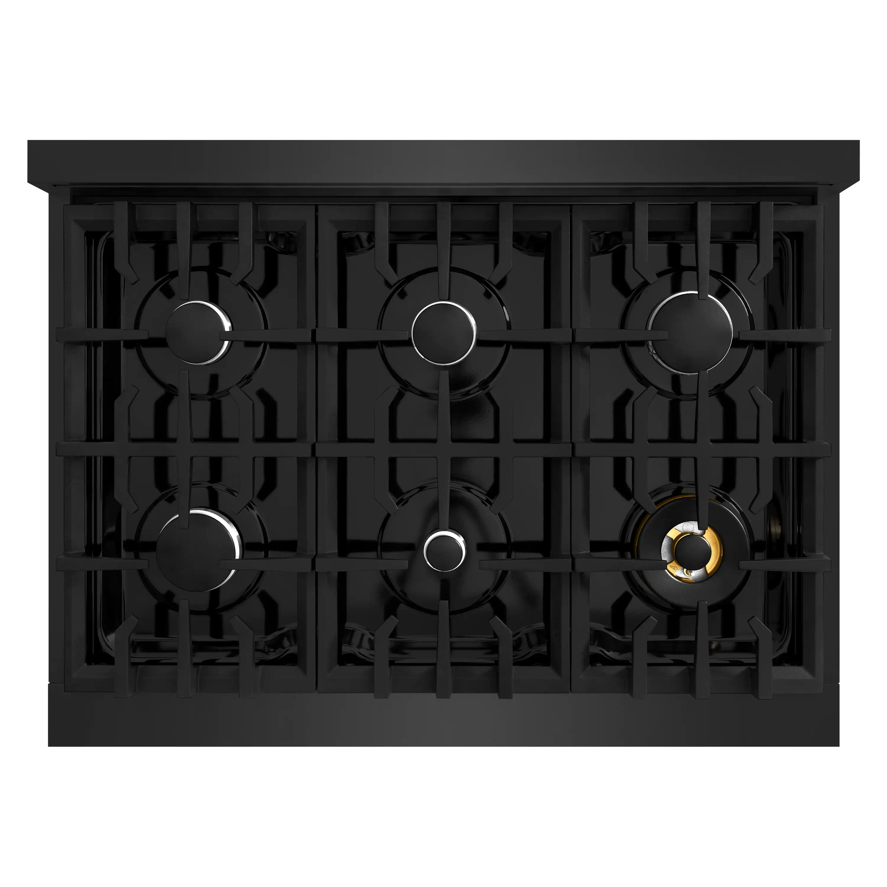 ZLINE 5-Piece Appliance Package - 36-Inch Gas Range, Hood, Refrigerator with Water Dispenser, Dishwasher, and Microwave Drawer in Black Stainless Steel - Image 9