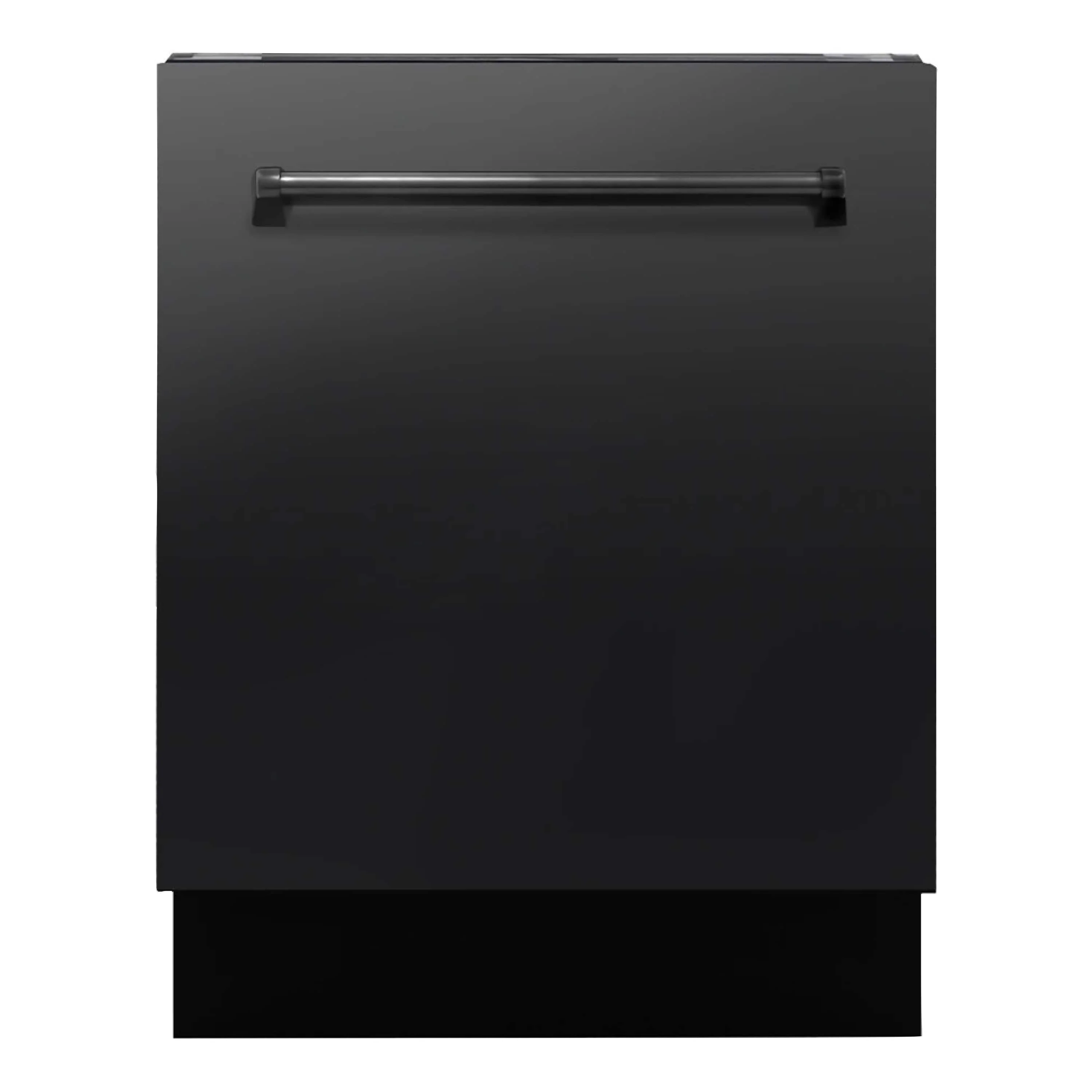 ZLINE 5-Piece Appliance Package - 36-Inch Rangetop with Brass Burners, Refrigerator, 30-Inch Electric Double Wall Oven, 3-Rack Dishwasher, and Convertible Wall Mount Hood in Black Stainless Steel (5KPR-RTBRH36-AWDDWV) - Image 17