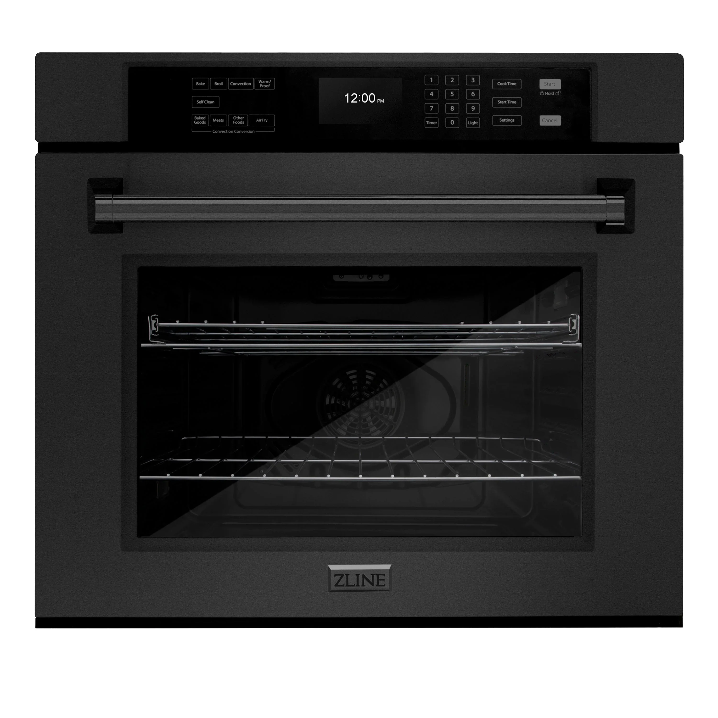 ZLINE 5-Piece Appliance Package - 36-Inch Rangetop with Brass Burners, Refrigerator, 30-Inch Electric Wall Oven, 3-Rack Dishwasher, and Convertible Wall Mount Hood in Black Stainless Steel (5KPR-RTBRH36-AWSDWV) - Image 31