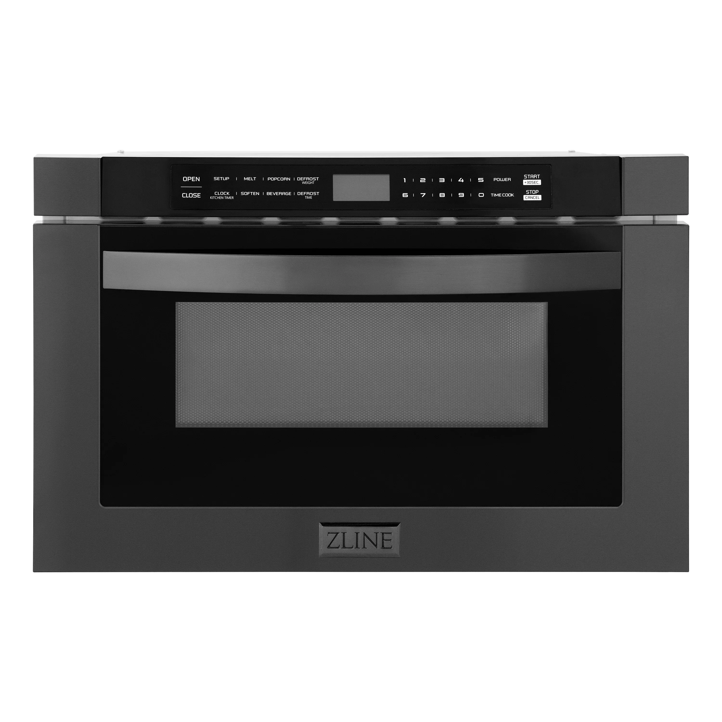 ZLINE 5-Piece Appliance Package - 48-Inch Dual Fuel Range, Refrigerator with Water Dispenser, Convertible Wall Mount Hood, Microwave Drawer, and 3-Rack Dishwasher in Black Stainless Steel - Image 46