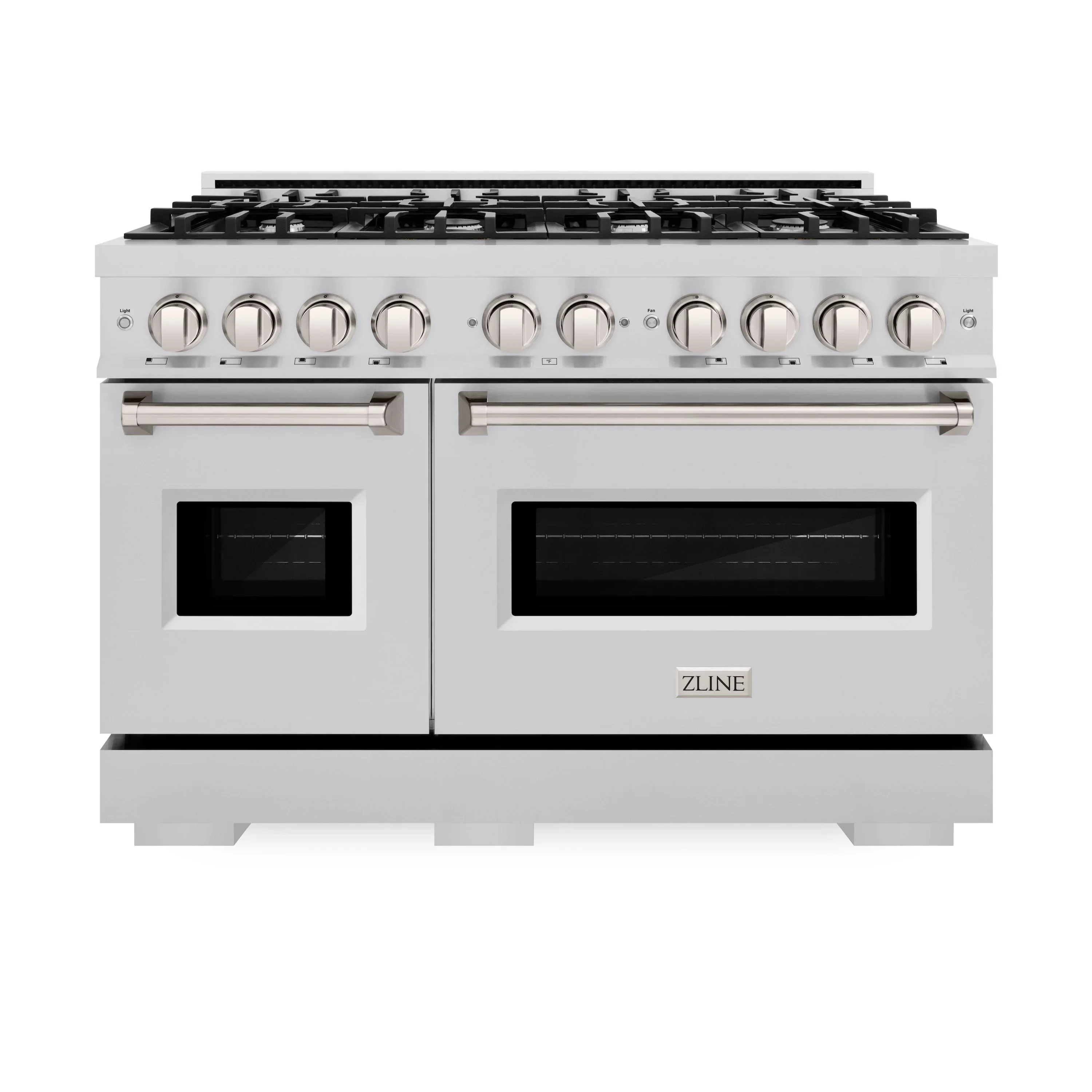 ZLINE 5-Piece Appliance Package - 48-Inch Dual Fuel Range, Hood, Refrigerator with Water Dispenser, Dishwasher, and Microwave Drawer in Stainless Steel - Image 2