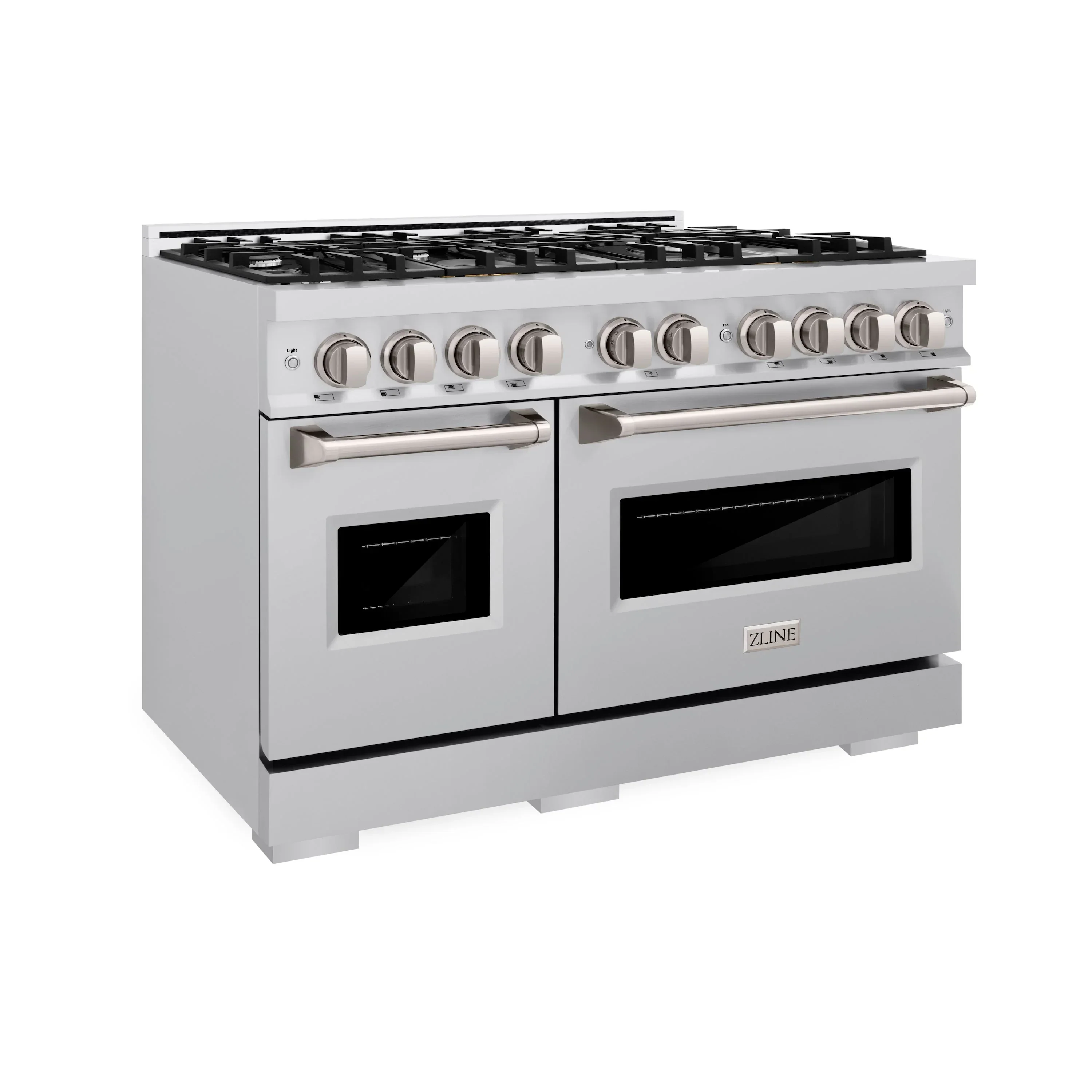 ZLINE 5-Piece Appliance Package - 48-Inch Dual Fuel Range, Hood, Refrigerator with Water Dispenser, Dishwasher, and Microwave Drawer in Stainless Steel - Image 3