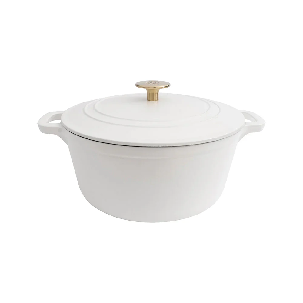 ZLINE 5-Piece Enameled Cast Iron Cookware Set in White Matte (CWSETS-WM-5) - Image 8