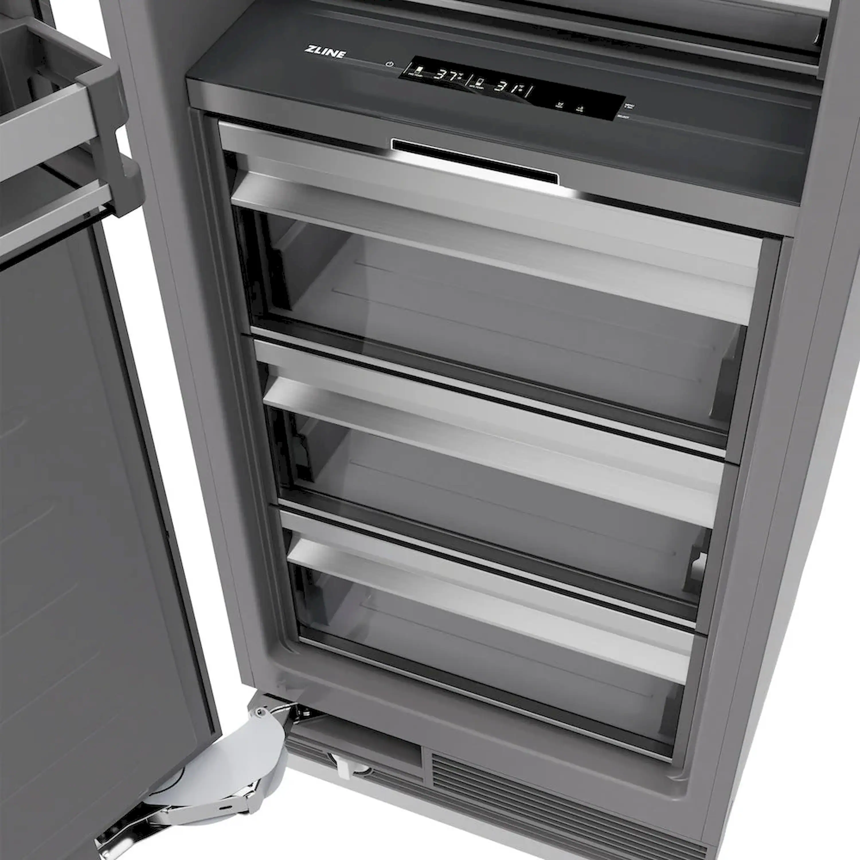 ZLINE 54-Inch Column 16.7 Cu. Ft. Refrigerator and 12.4 Cu. Ft. Freezer in Panel Ready with Champagne Bronze Accent - Image 9
