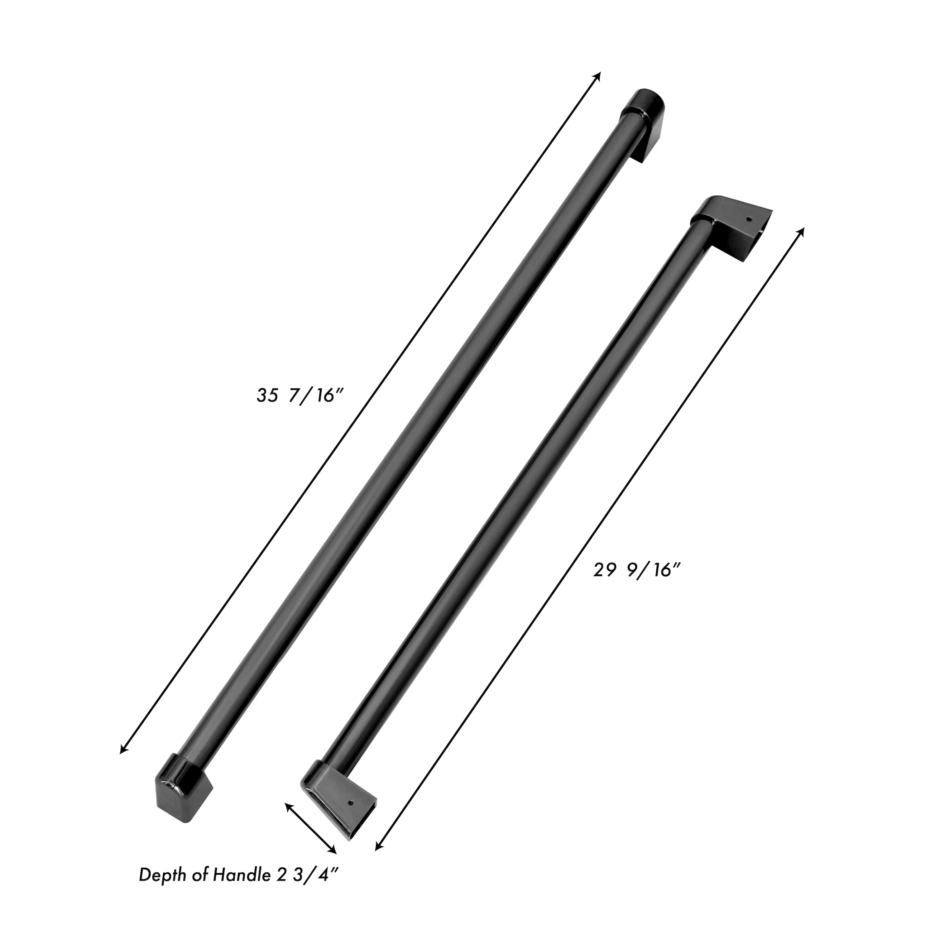 ZLINE 60-Inch Built-in Refrigerator Handle in Black Stainless Steel for ZLINE RBIV-60 (RBIVH-BS-60) - Image 2