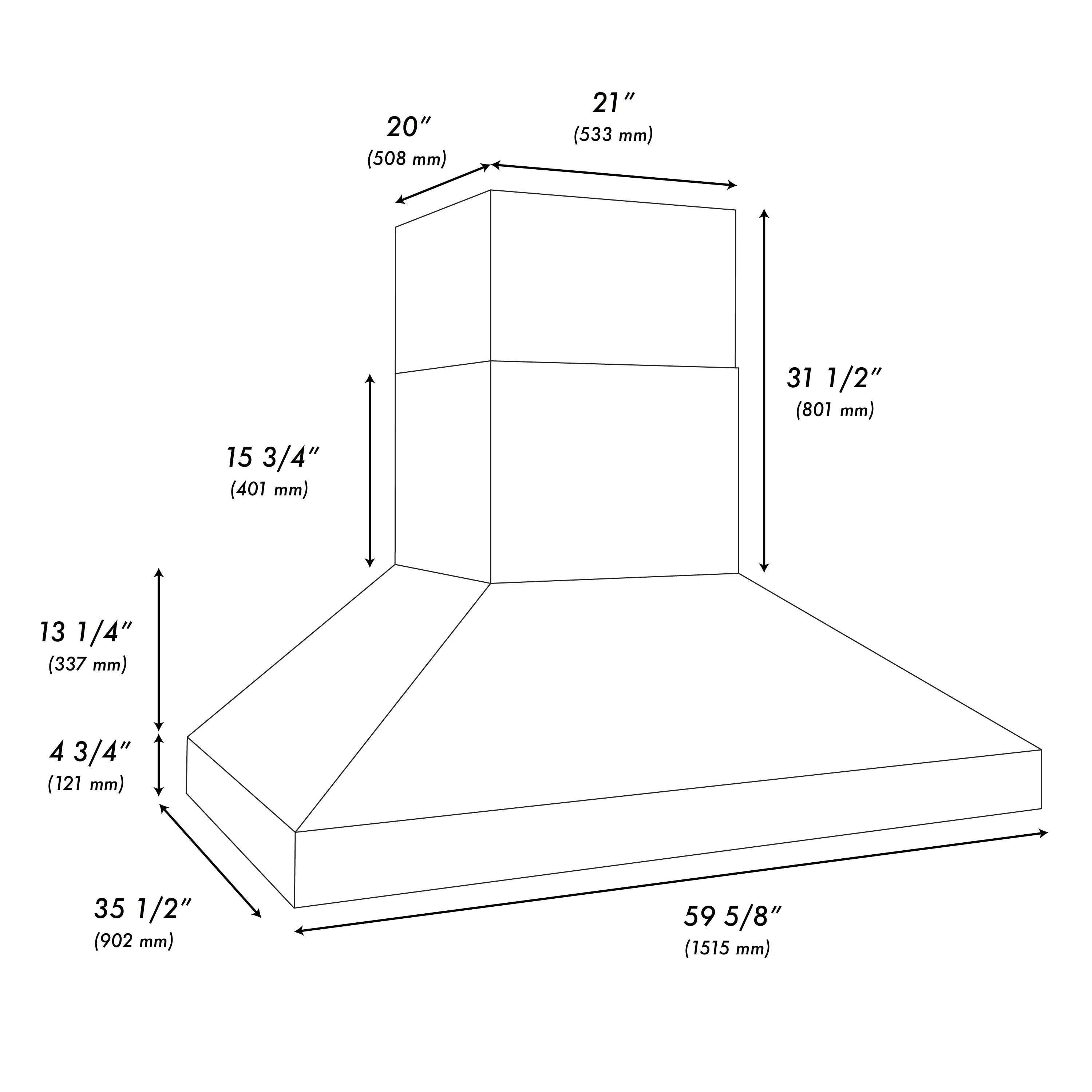 ZLINE 60-Inch 2000 CFM Wall Mount Outdoor Grill Hood (GOW1-60) - Image 11