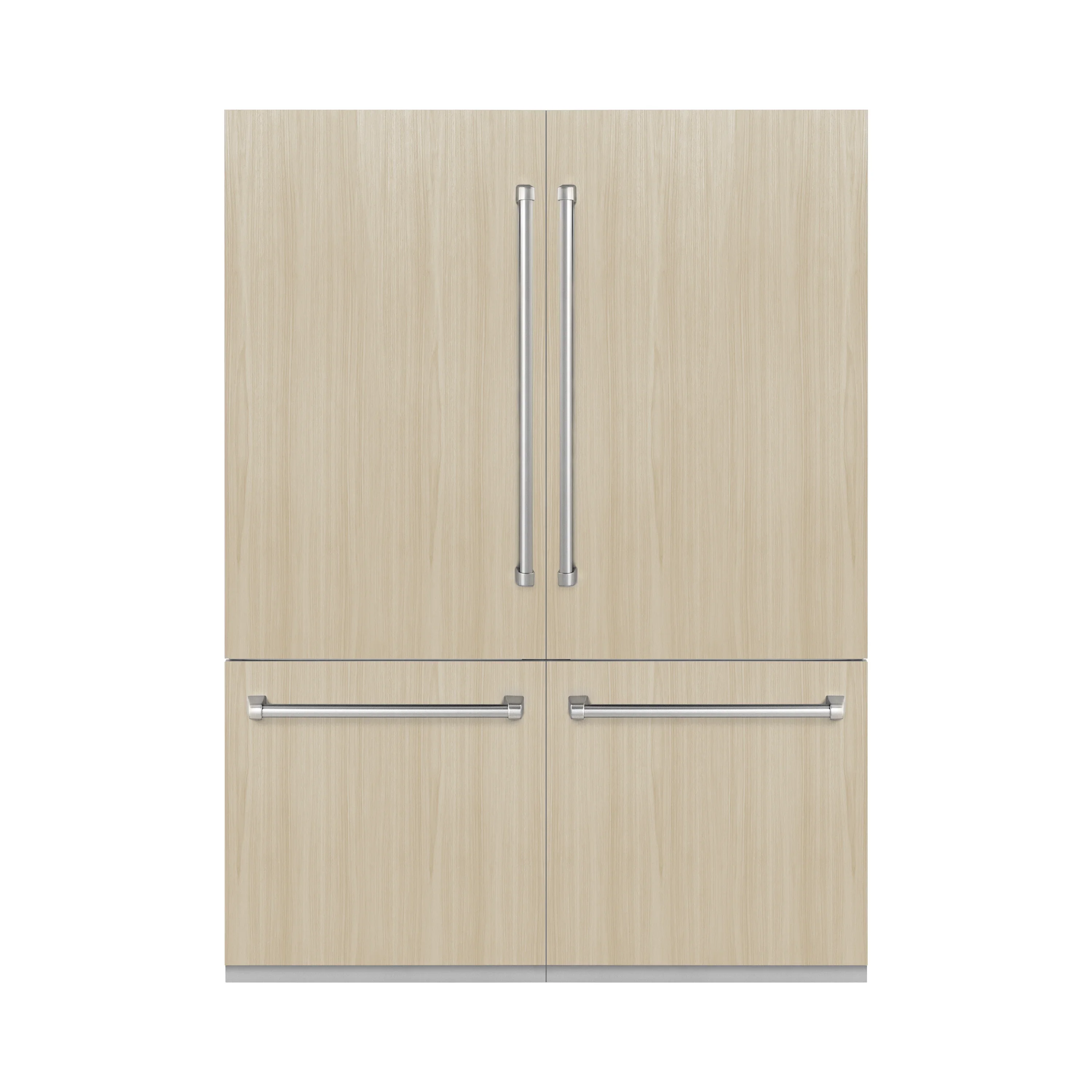 ZLINE 60-Inch 32.2 Cu. Ft. French Door Built-In Bottom Freezer Refrigerator with Water Dispensers and Ice Makers  in Panel Ready with Graphite Gray Interior (GRBIV-60) - Image 3
