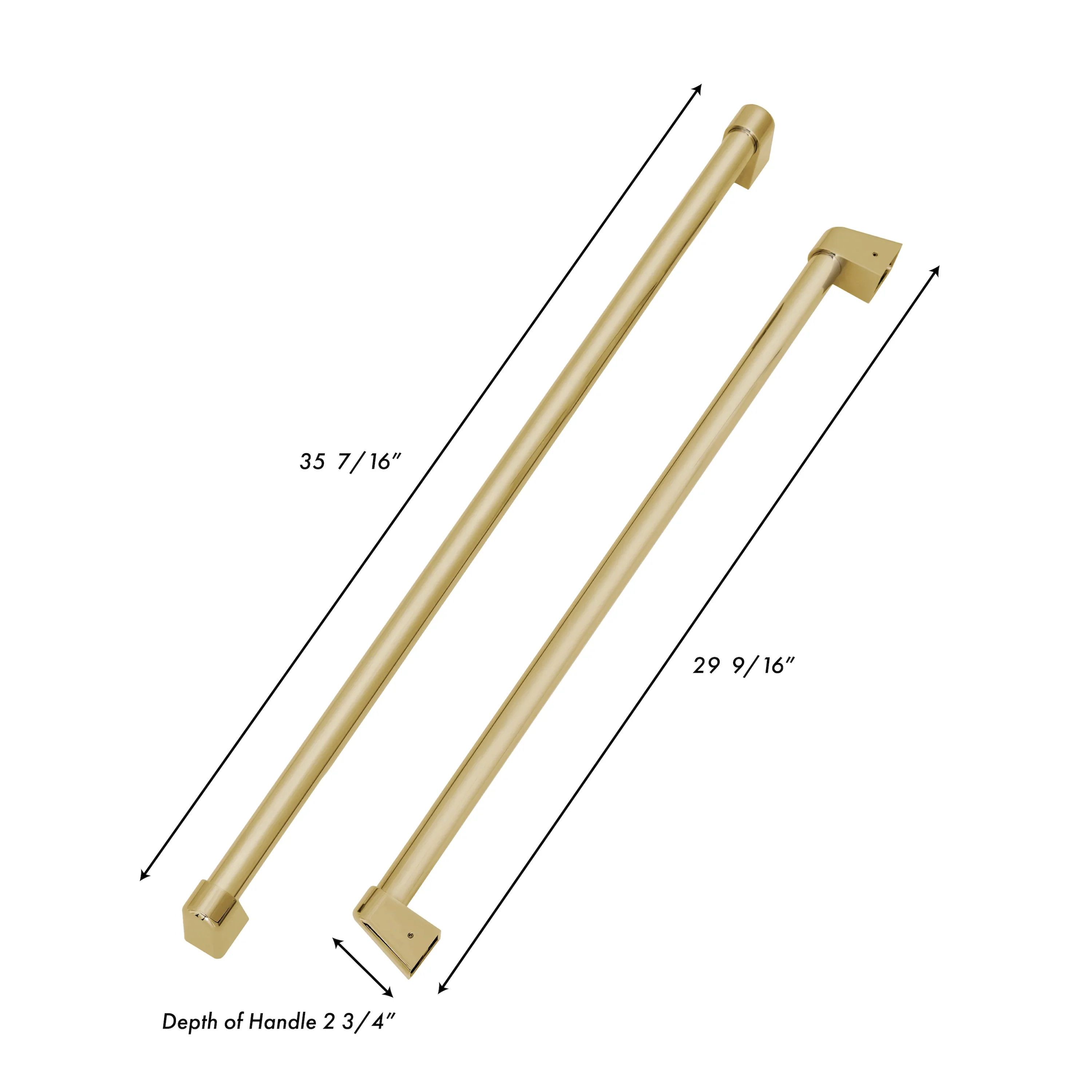 ZLINE 60-Inch Autograph Edition Built-in Refrigerator Handle with Champagne Bronze Accents for RBIV-60 (RBIVHZ-CB-60) - Image 2