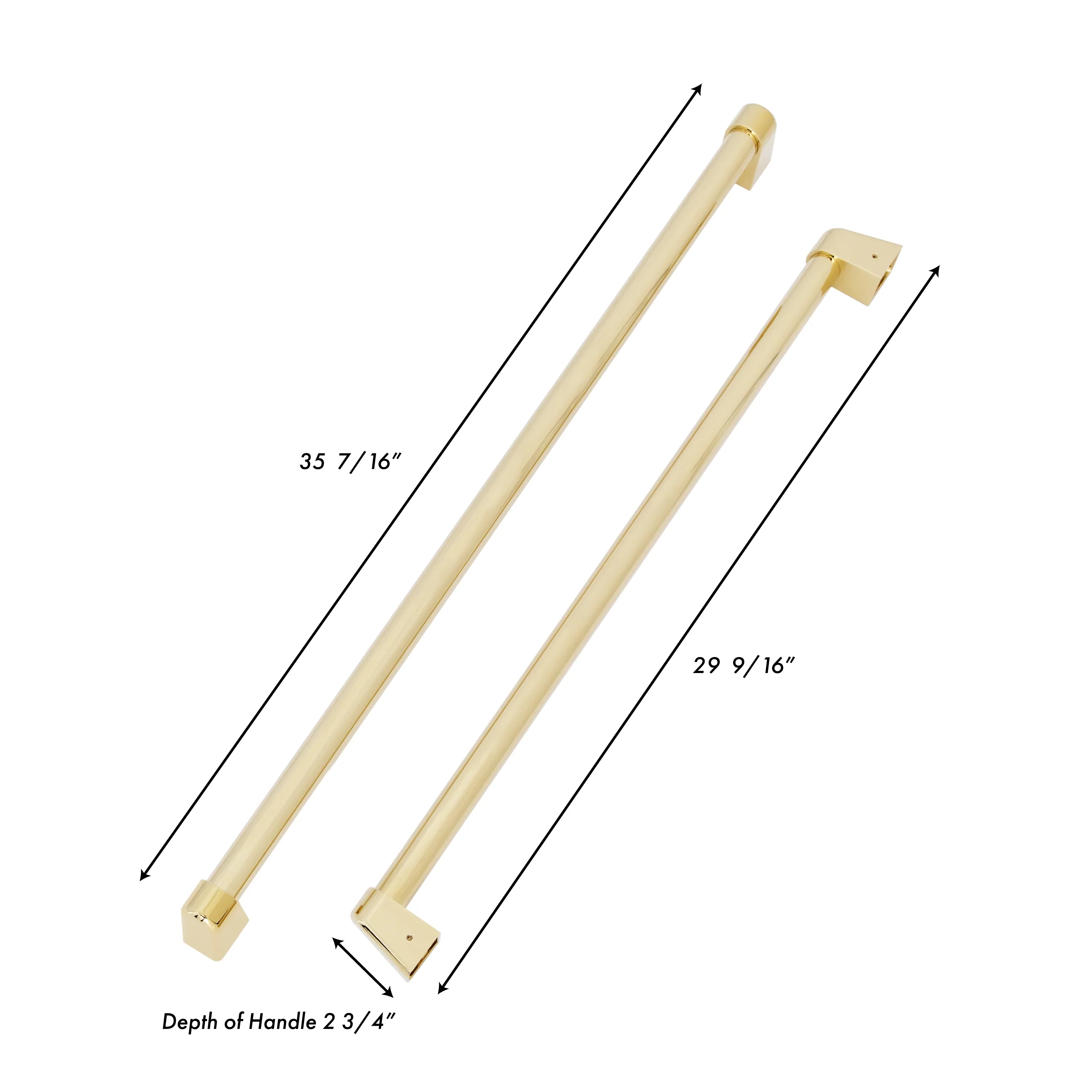 ZLINE 60-Inch Autograph Edition Built-in Refrigerator Handle with Gold Accents for RBIV-60 (RBIVHZ-G-60) - Image 2