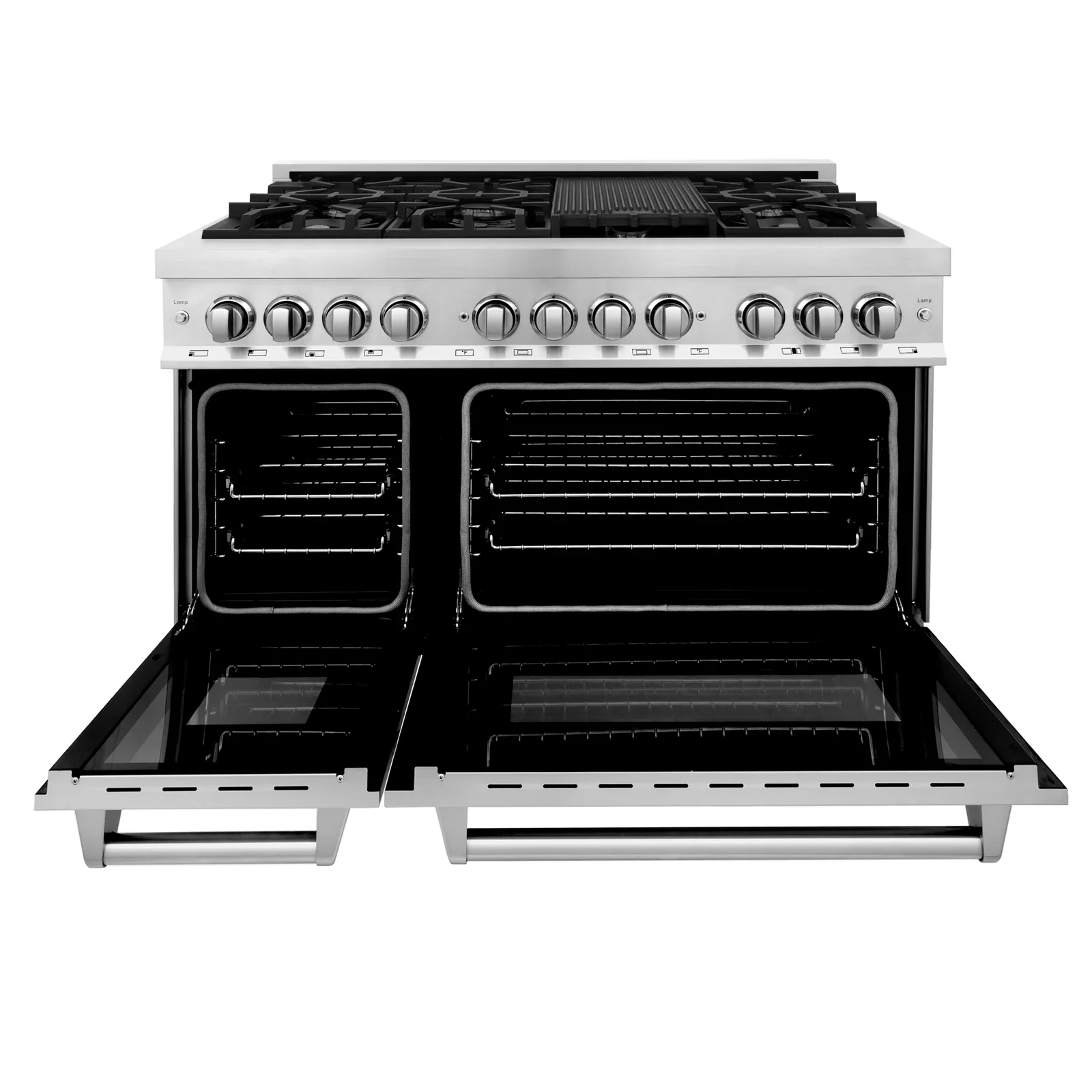 ZLINE Appliance Package - 48-Inch Dual Fuel Range, Range Hood, Microwave Drawer, Tall Tub Dishwasher and Wine Cooler in Stainless Steel (5KP-RARH48-MWDWV-RWV) - Image 4