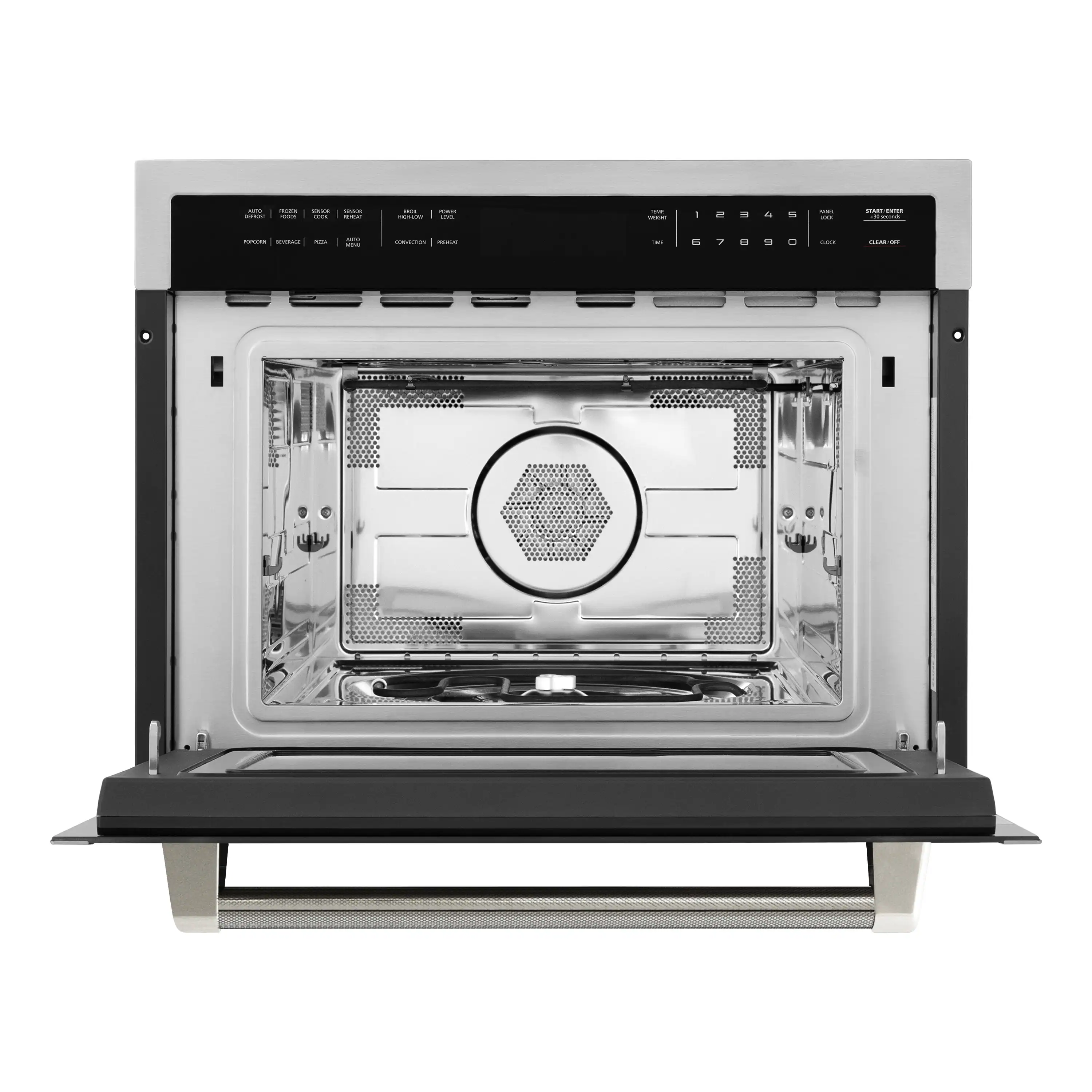 ZLINE Autograph 24-Inch Microwave Oven in Stainless Steel and Polished Nickel Helix Handle (MWOZ-24-KPN) - Image 5