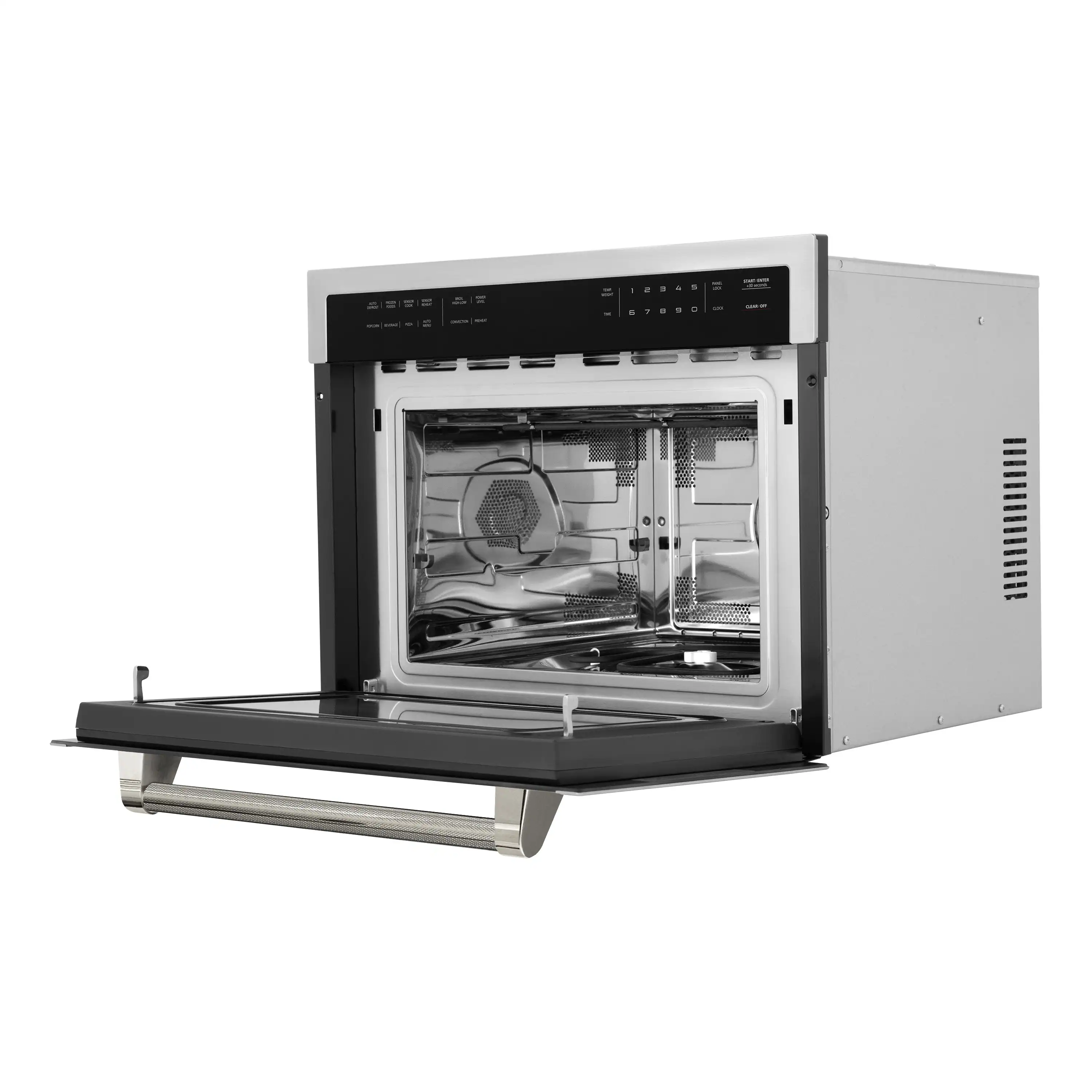 ZLINE Autograph 24-Inch Microwave Oven in Stainless Steel and Polished Nickel Helix Handle (MWOZ-24-KPN) - Image 6