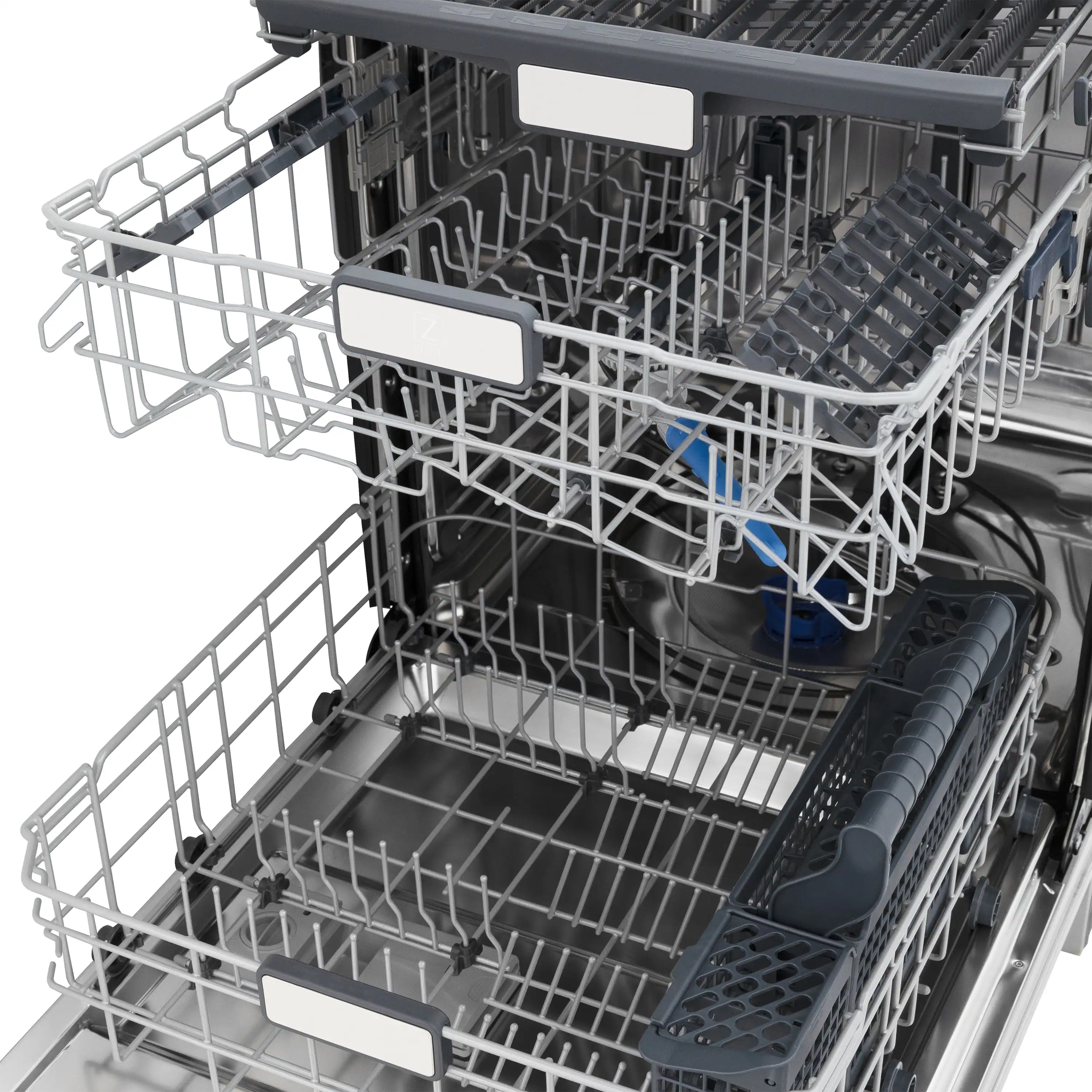 ZLINE Autograph 24-Inch Monument 3rd Rack Dishwasher with Polished Gold Helix Handle, 45dBa (DWMTZ-30424-KG) - Image 8