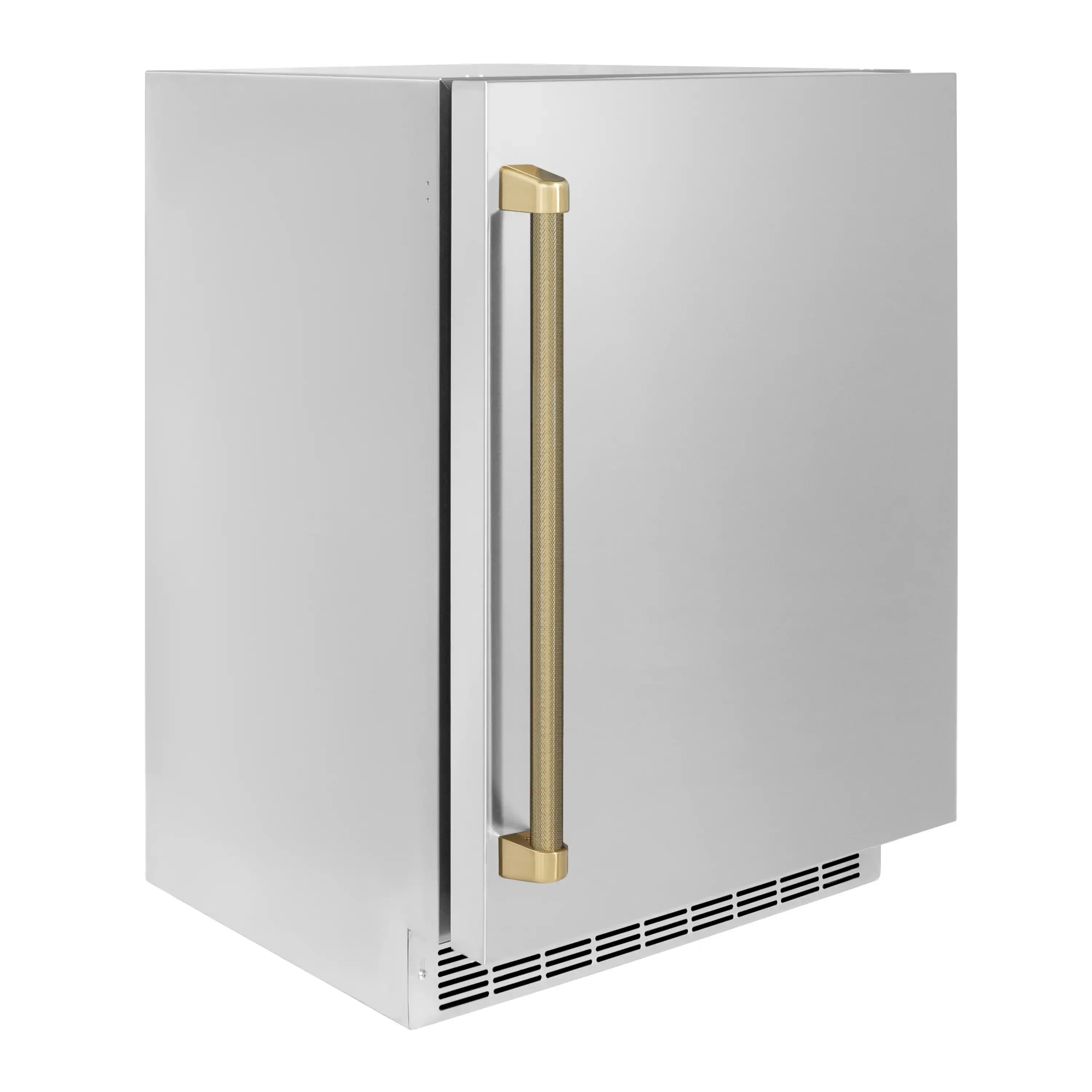ZLINE Autograph 24-Inch Touchstone Beverage Fridge with Stainless Steel Door and Bronze Helix Handle (RBSOZ-ST-24-KCB) - Image 4