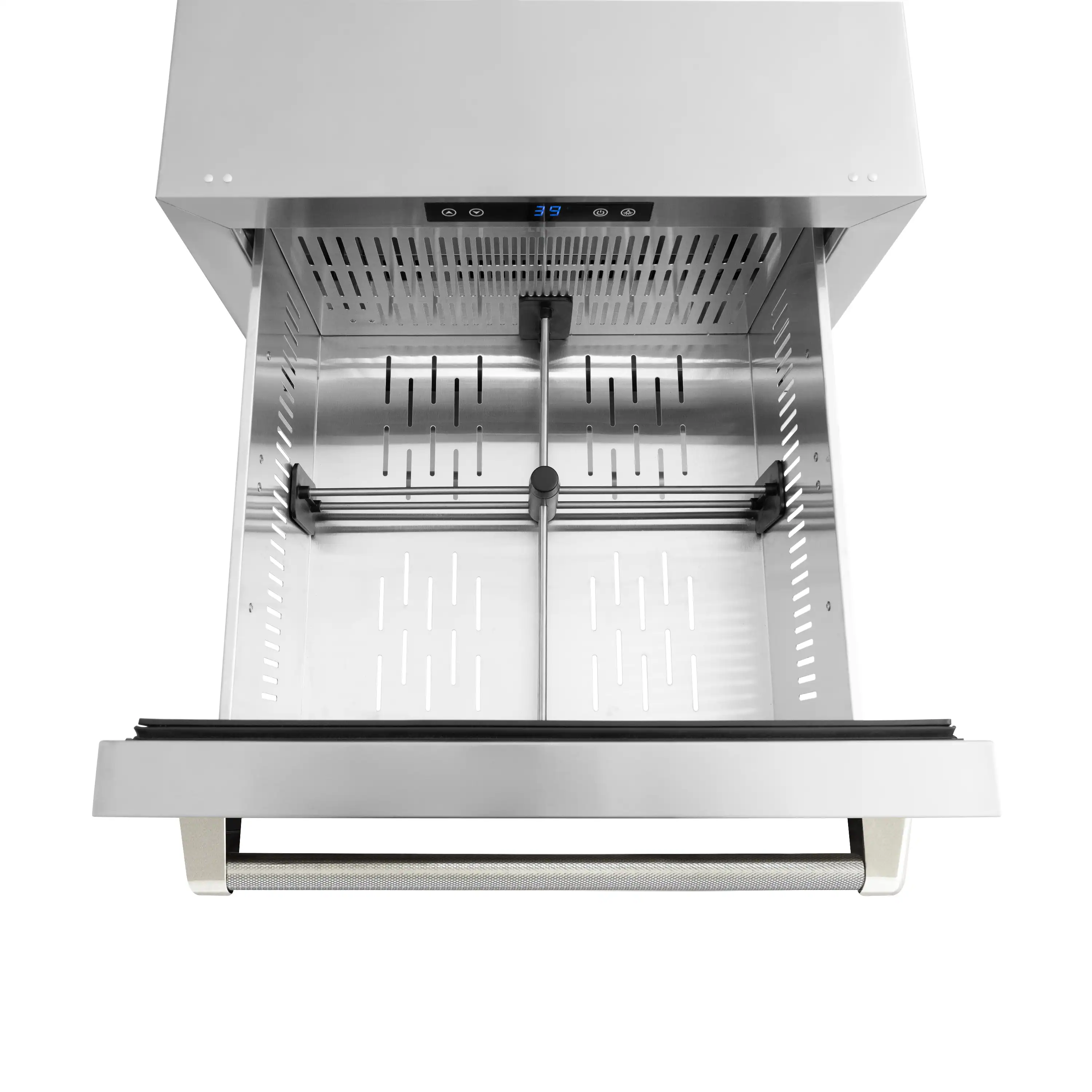 ZLINE Autograph 24-Inch Touchstone Refrigerator Drawer with Steel Doors & Nickel Helix Handles (RDSOZ-ST-24-KPN) - Image 6