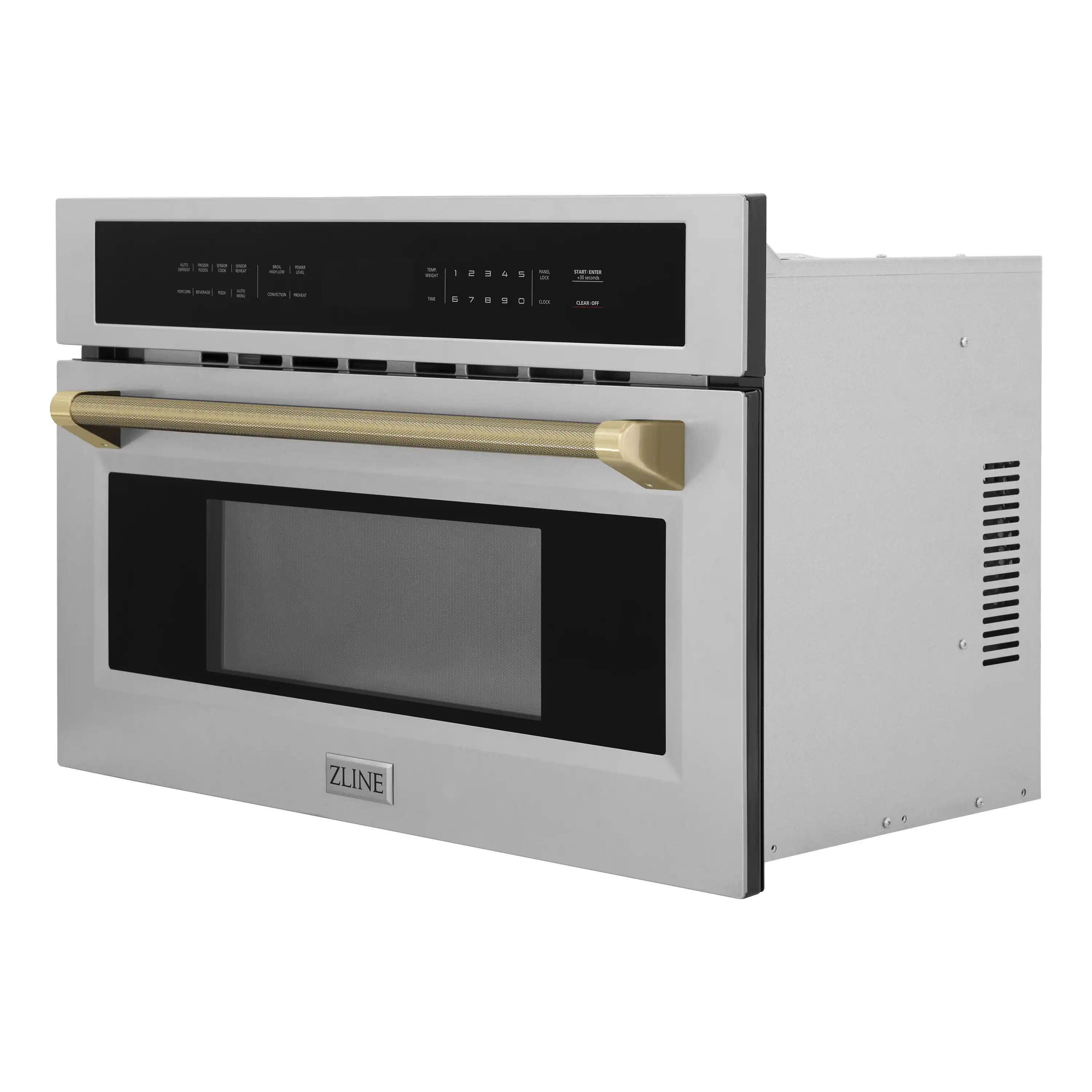 ZLINE Autograph 30-Inch Microwave Oven in Stainless Steel and Champagne Bronze Helix Handle (MWOZ-30-KCB) - Image 4