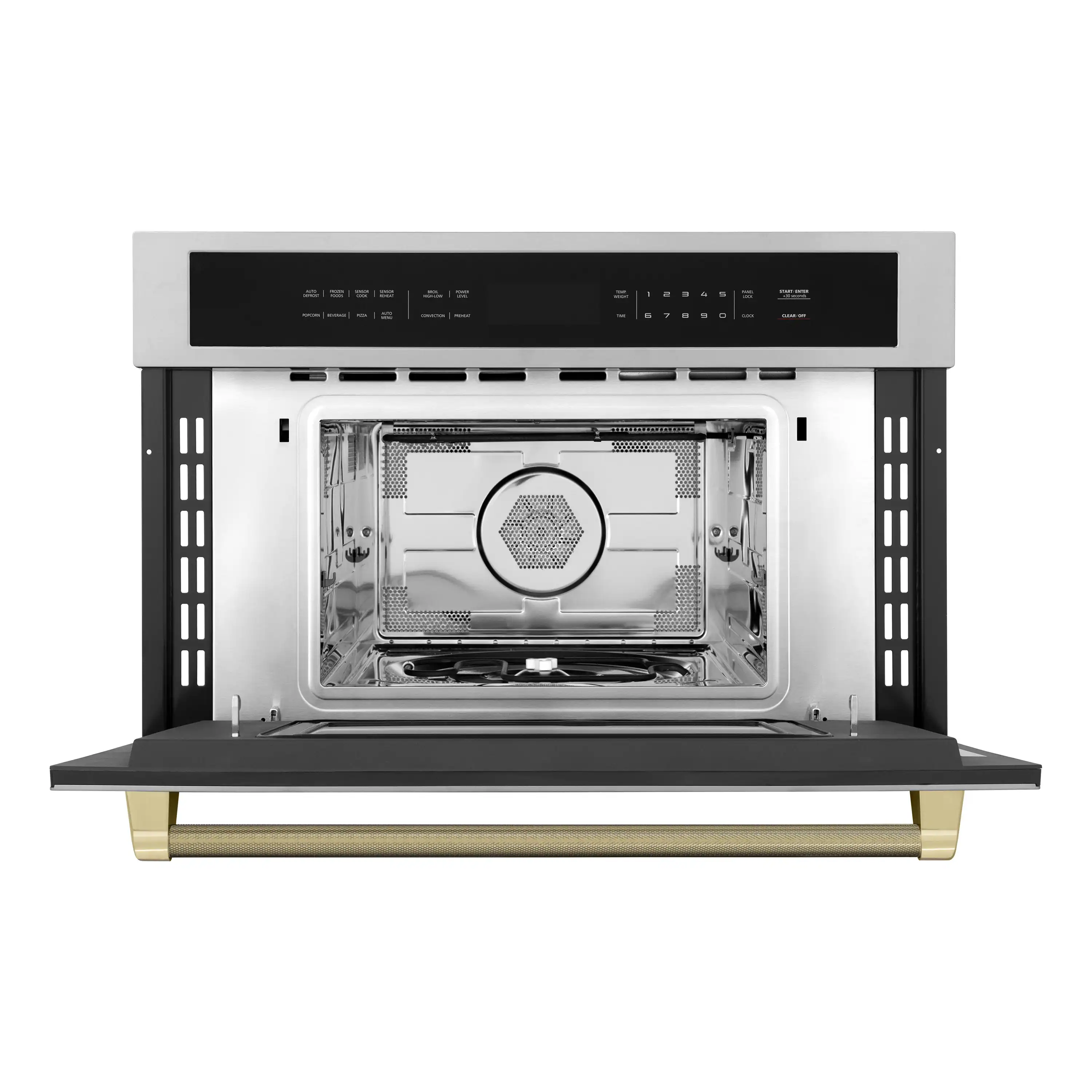ZLINE Autograph 30-Inch Microwave Oven in Stainless Steel and Champagne Bronze Helix Handle (MWOZ-30-KCB) - Image 5