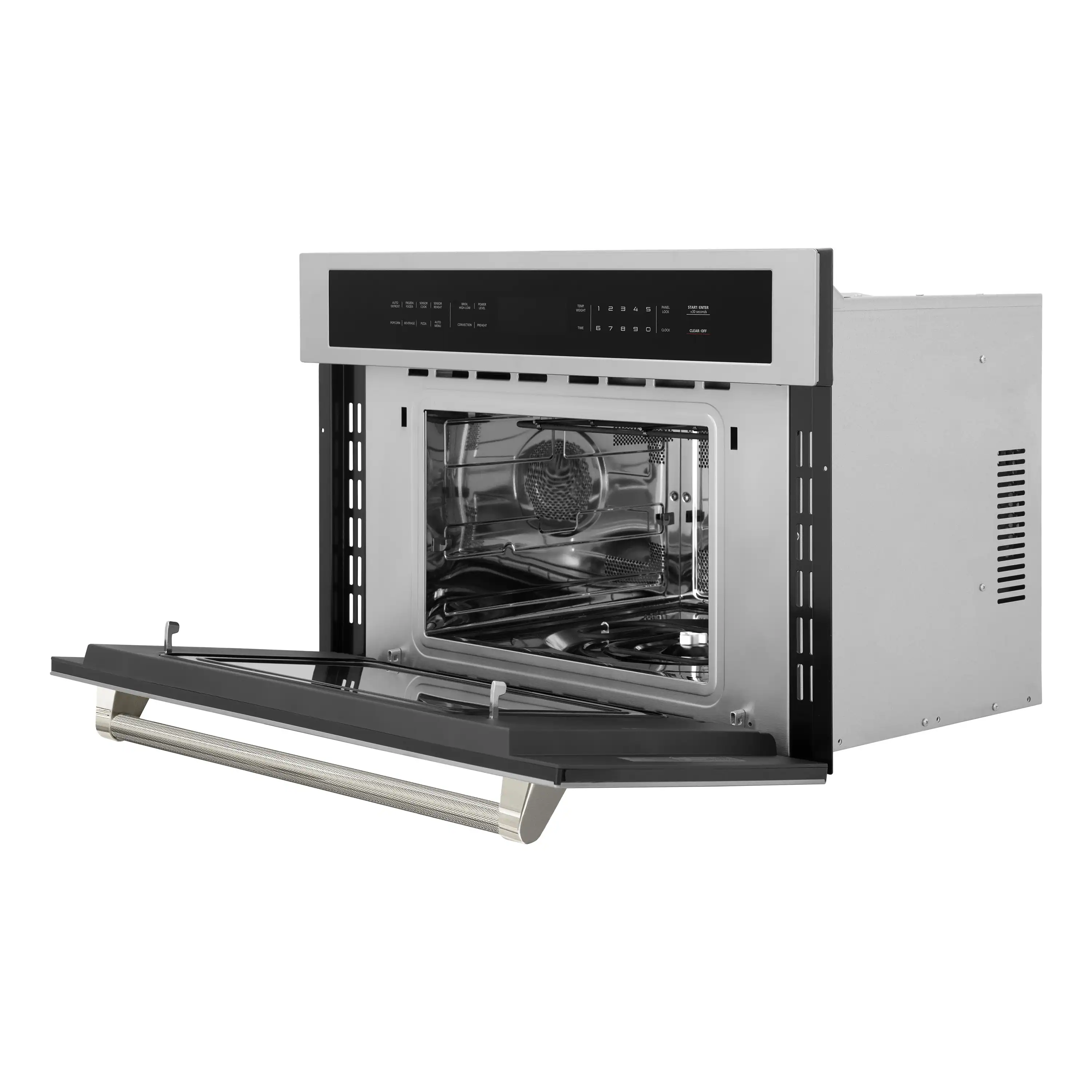 ZLINE Autograph 30-Inch Microwave Oven in Stainless Steel and Polished Nickel Helix Handle (MWOZ-30-KPN) - Image 5