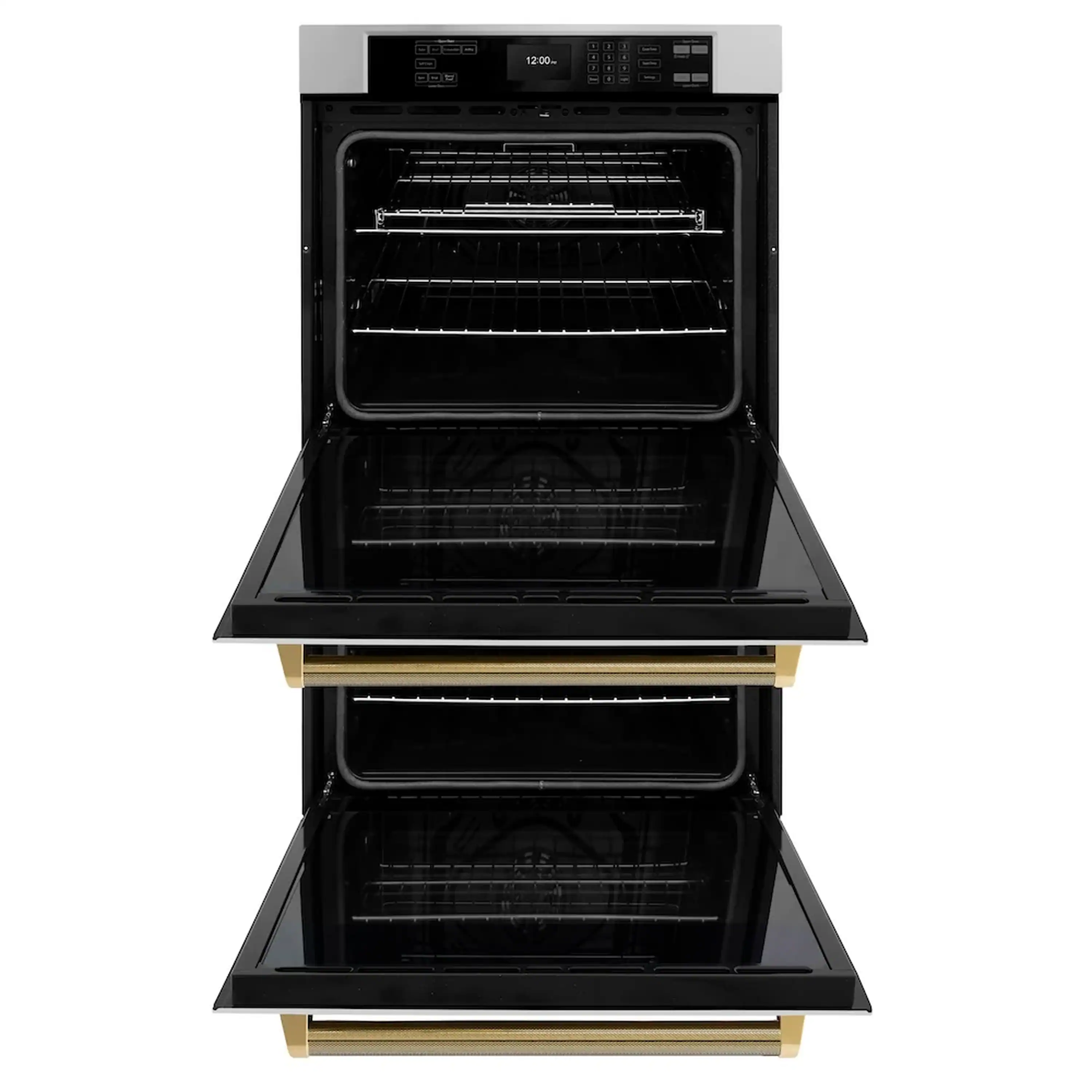 ZLINE Autograph 30-Inch True Convection Double Wall Oven in Stainless Steel & Gold Helix Handles (WADZ-30-KG) - Image 6