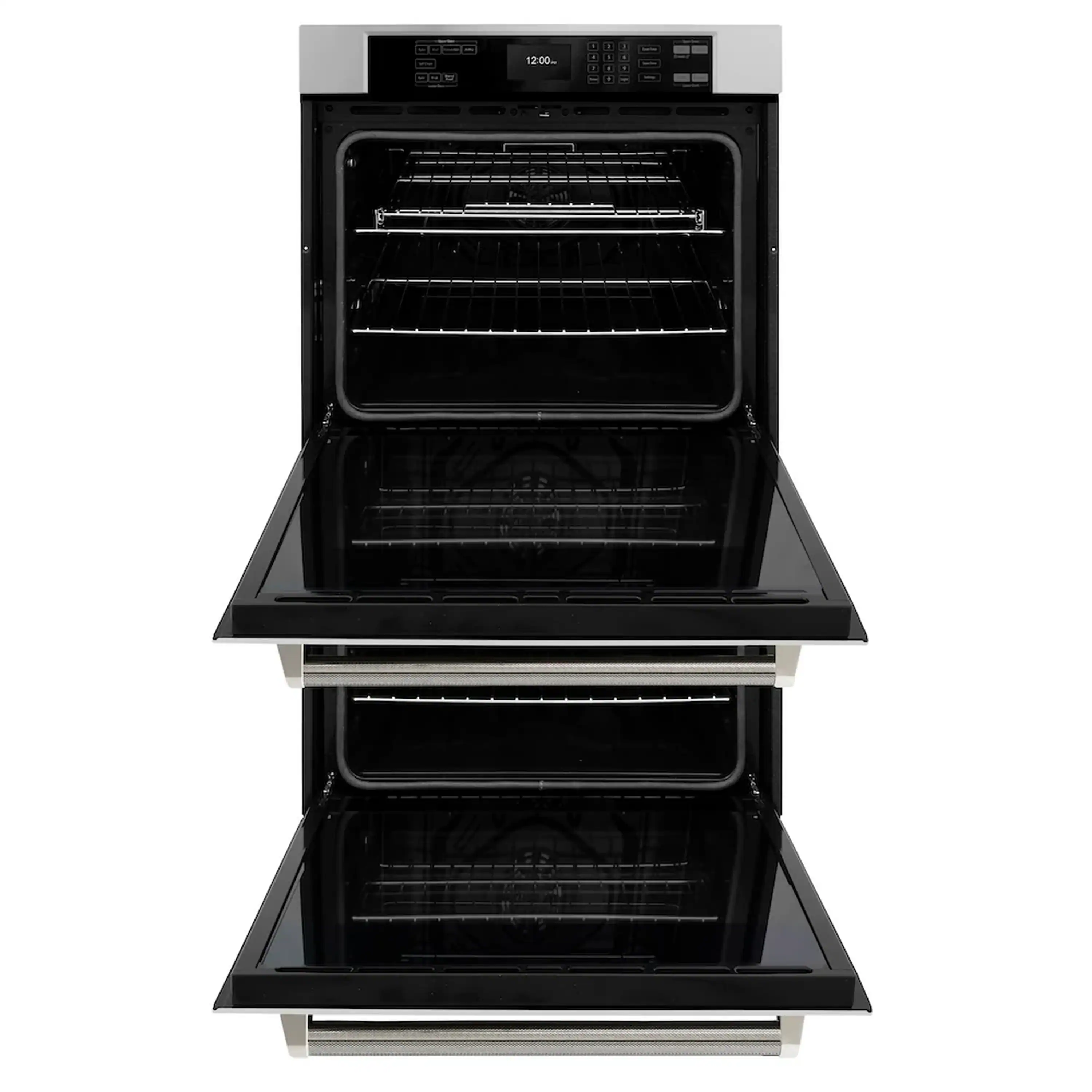 ZLINE Autograph 30-Inch True Convection Double Wall Oven in Stainless Steel & Nickel Helix Handles (WADZ-30-KPN) - Image 6
