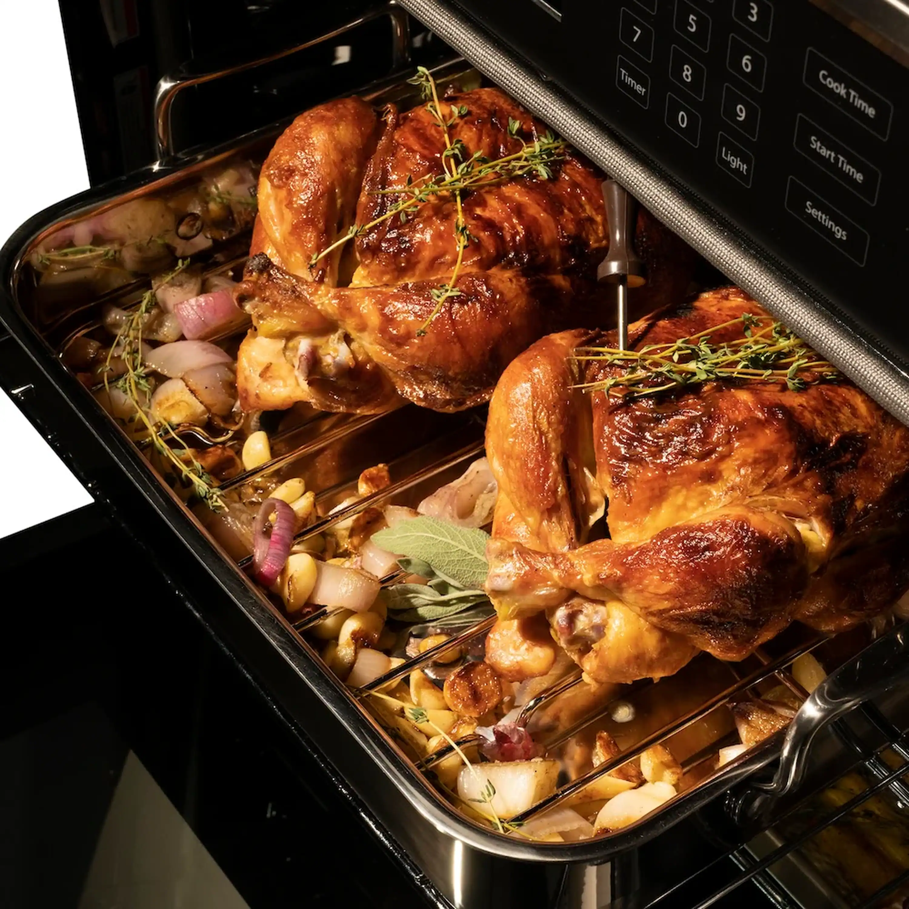 ZLINE Autograph 30-Inch True Convection Single Wall Oven in Black Stainless Steel with Bronze Helix Handle (WASBZ-30-KCB) - Image 7