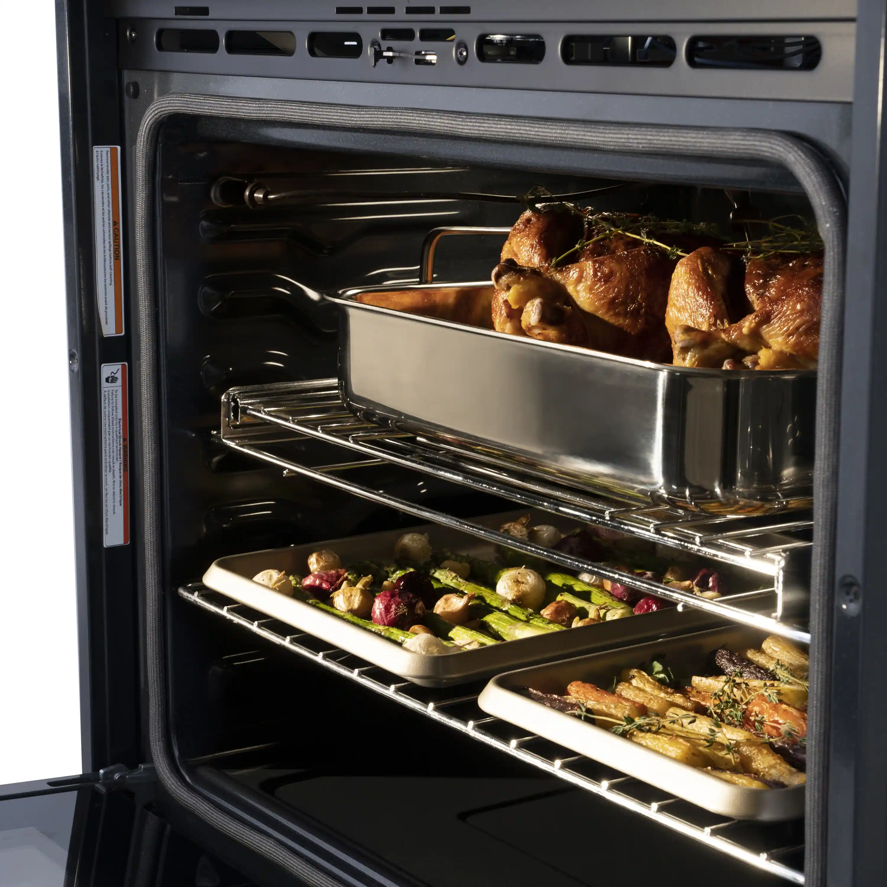 ZLINE Autograph 30-Inch True Convection Single Wall Oven in Satin Steel with Nickel Helix Handle (WASSZ-30-KPN) - Image 13