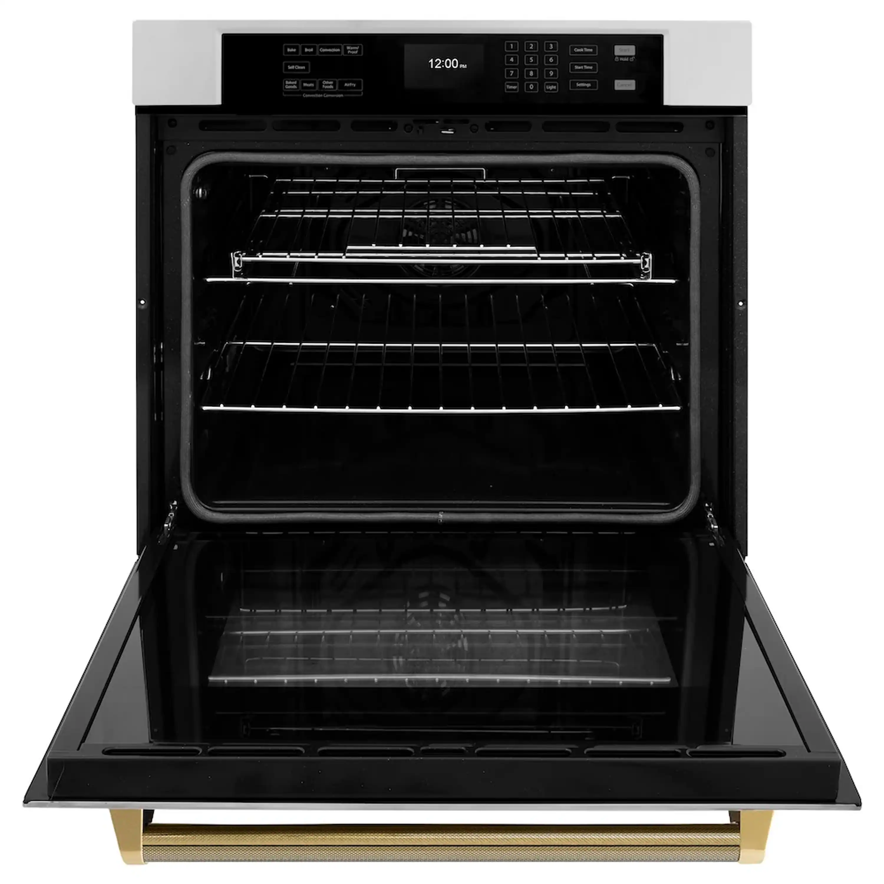 ZLINE Autograph 30-Inch True Convection Single Wall Oven in Stainless Steel & Gold Helix Handle (WASZ-30-KG) - Image 10