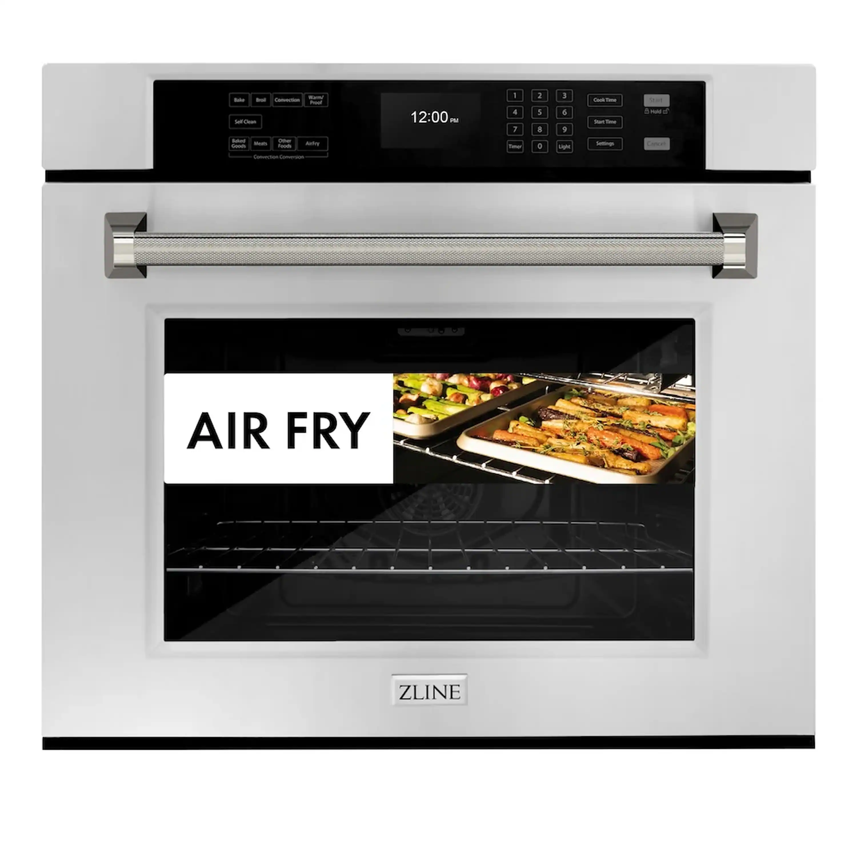 ZLINE Autograph 30-Inch True Convection Single Wall Oven in Stainless Steel & Nickel Helix Handle (WASZ-30-KPN) - Image 4