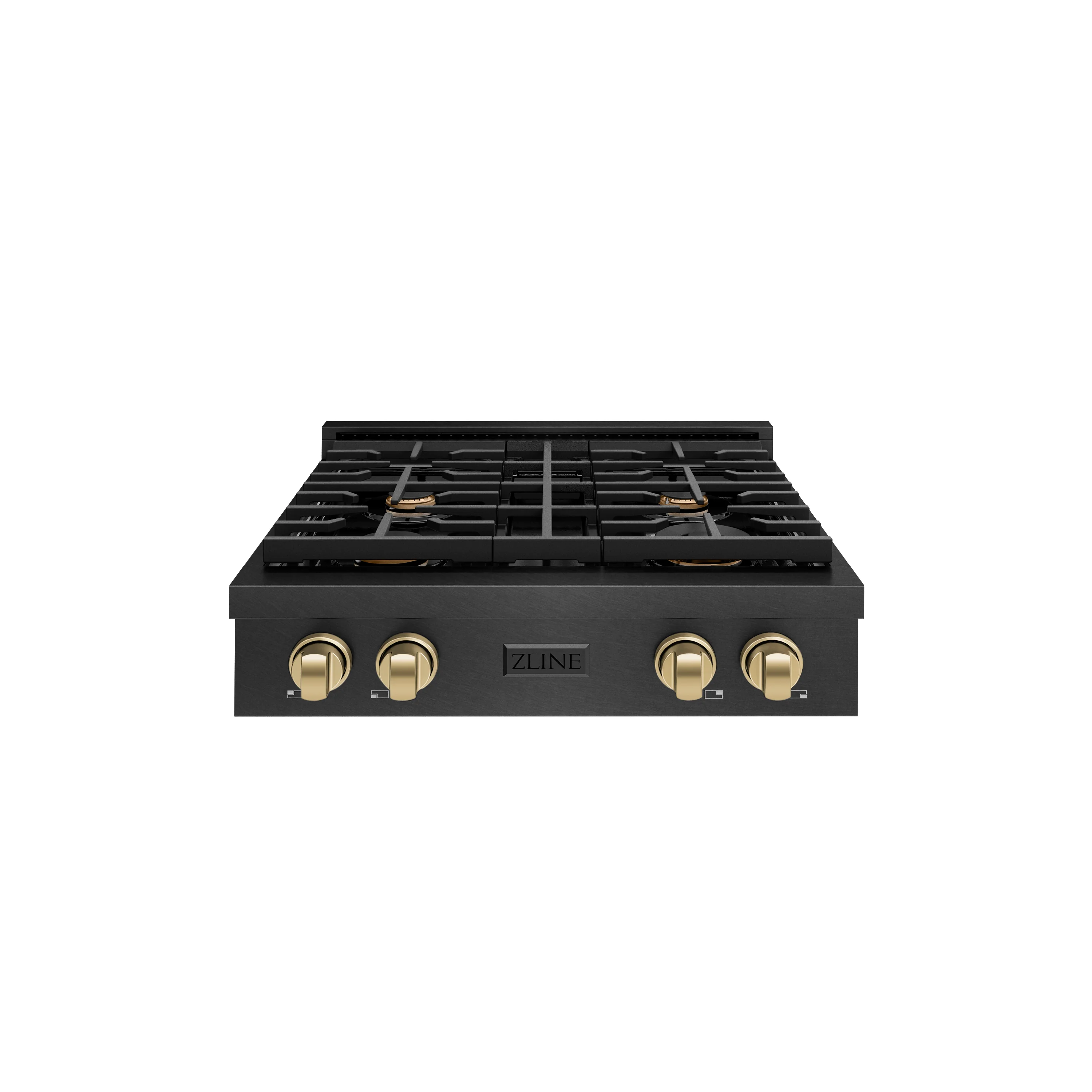 ZLINE Autograph 30-Inch Paramount Gas Rangetop with 4 Burners and Porcelain Cooktop in Black Satin and Champagne Bronze Accents (SRTBSZ-30-CB) - Image 20