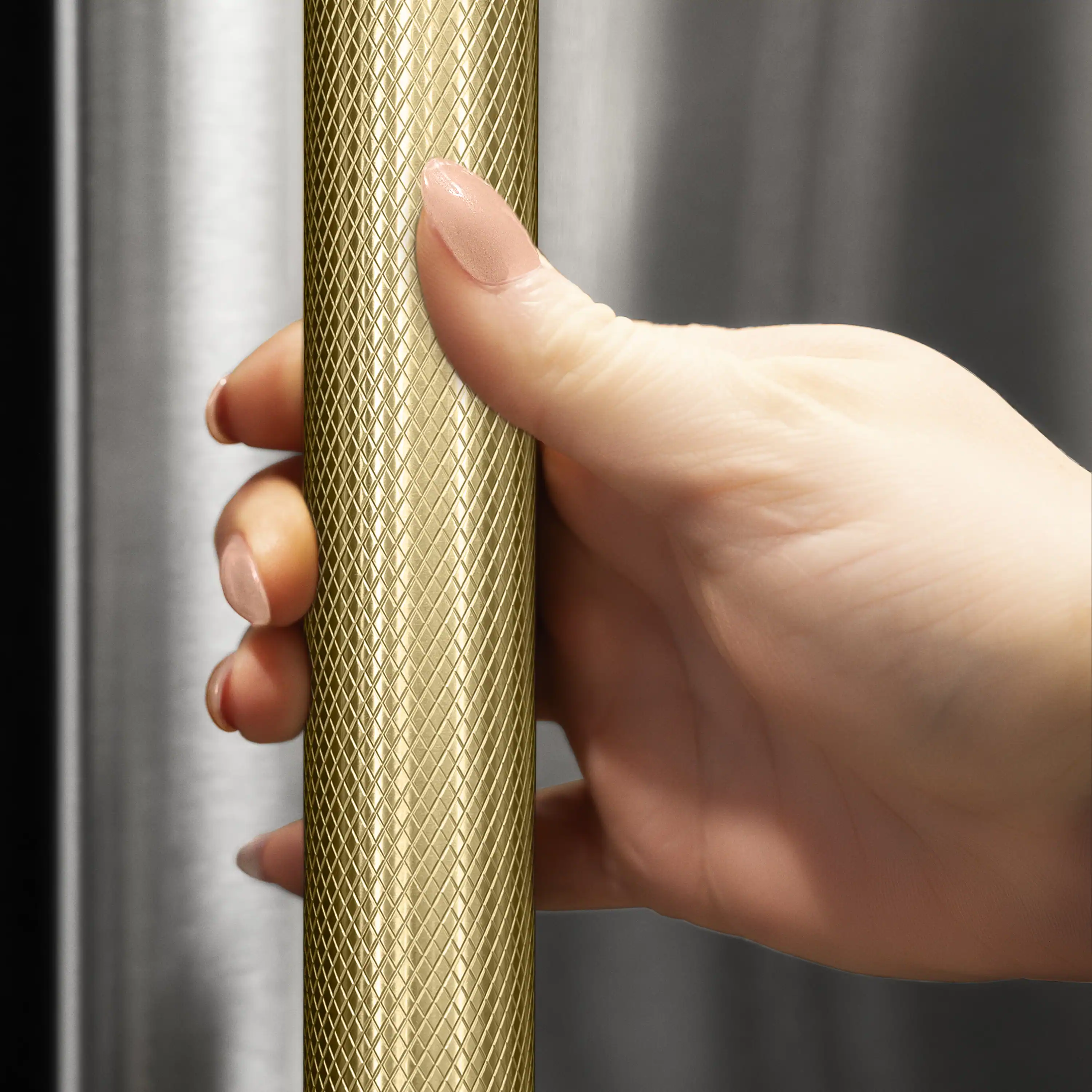 ZLINE Autograph 36-Inch Built-In Refrigerator w/ Gray Interior and Champagne Bronze Helix Handles (GRBITZ-30436KCB) - Image 12