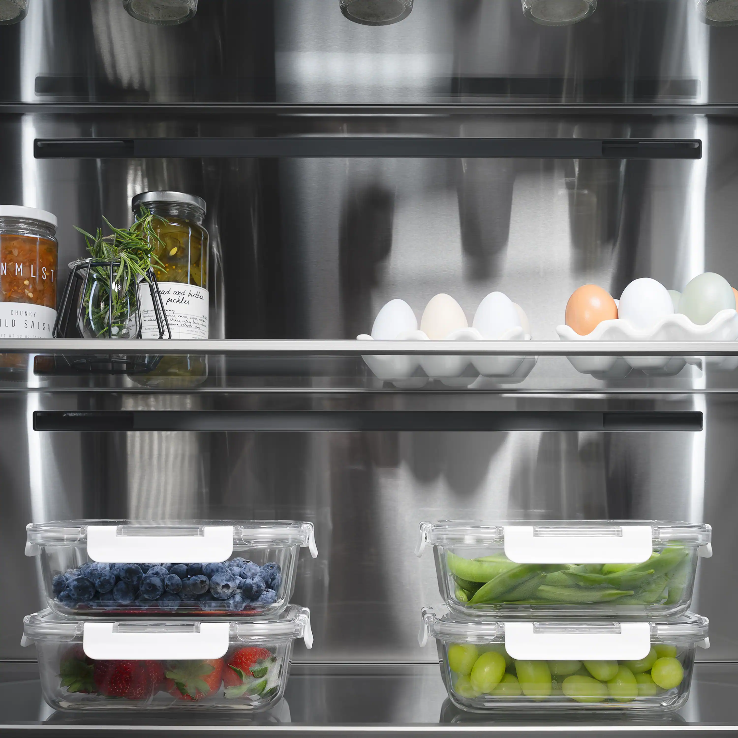 ZLINE Autograph 36-Inch French Door Refrigerator with Stainless Interior and Bronze Helix Handles (SRBIVZ-30436KCB) - Image 7