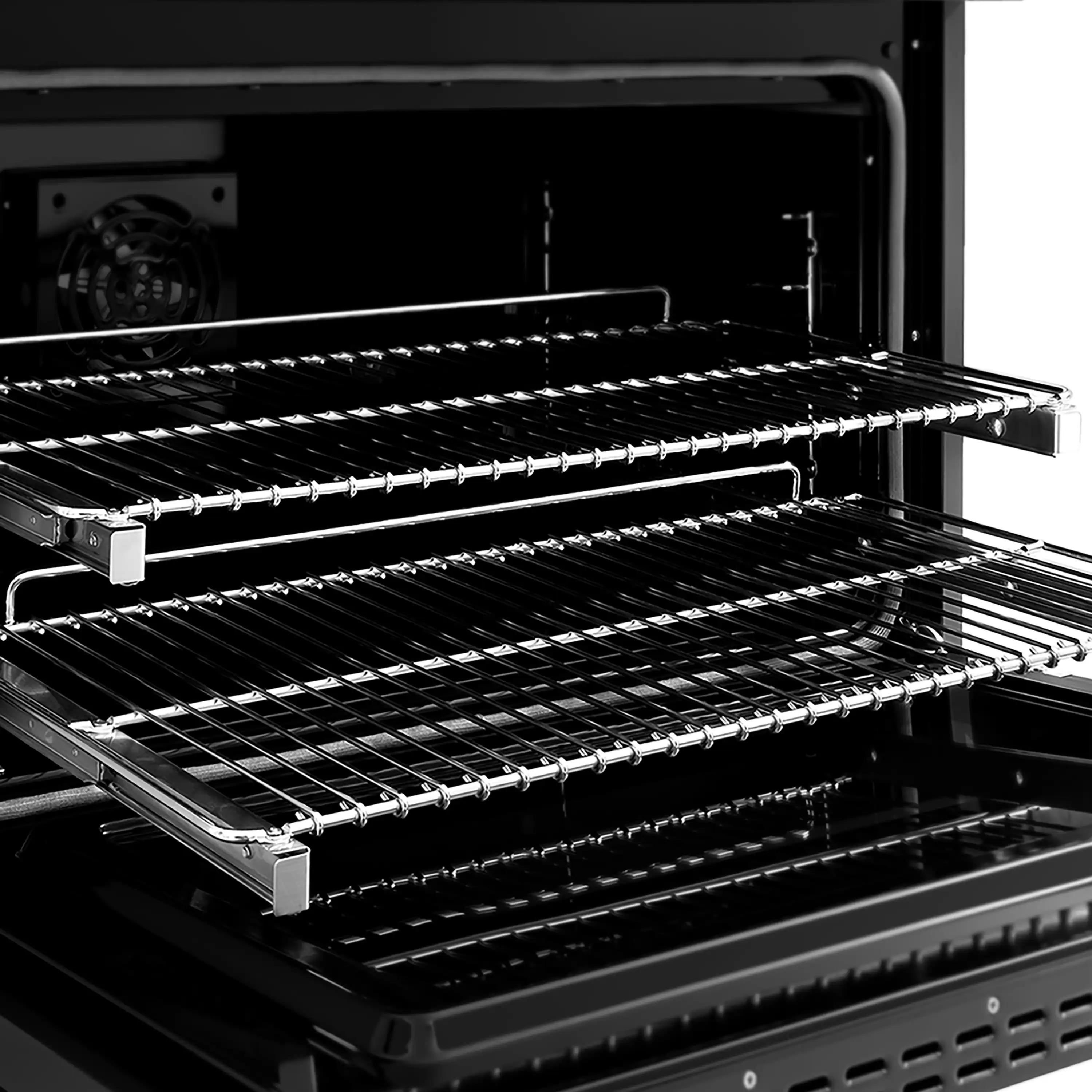 ZLINE Autograph 36-Inch Paramount Dual Fuel Range in Black Stainless Steel and Gold Helix Handle (SDRBZ-36-KG) - Image 8