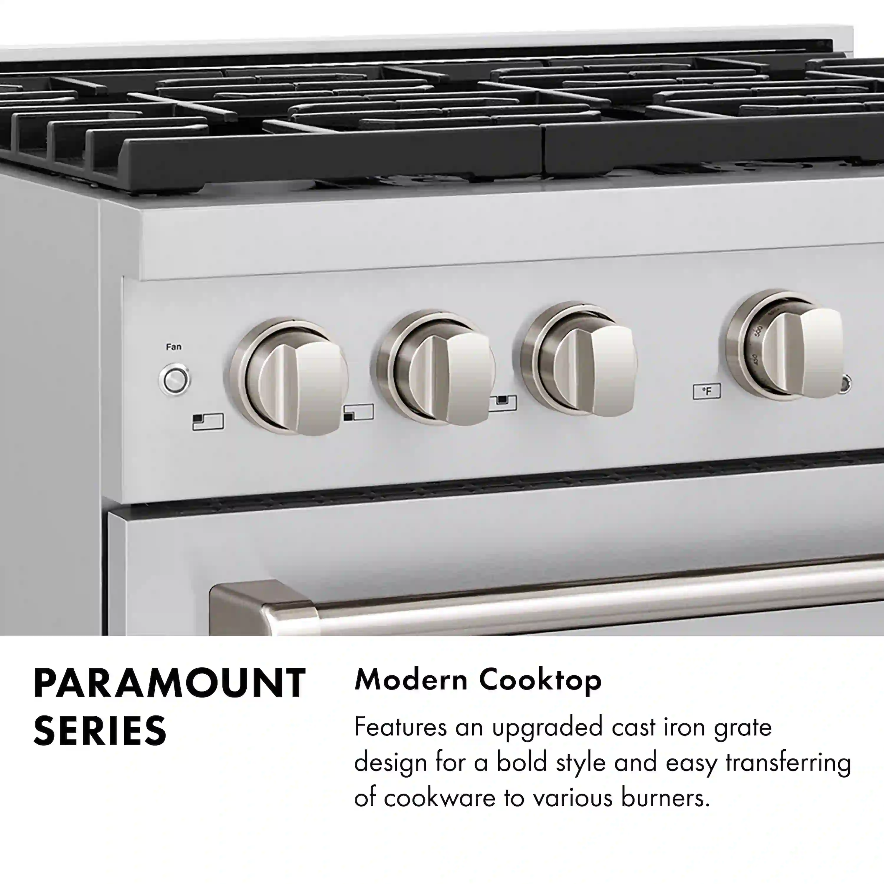 ZLINE Autograph 36-Inch Paramount Dual Fuel Range in Stainless Steel with Gold Helix Handle (SDRZ-36-KG) - Image 14