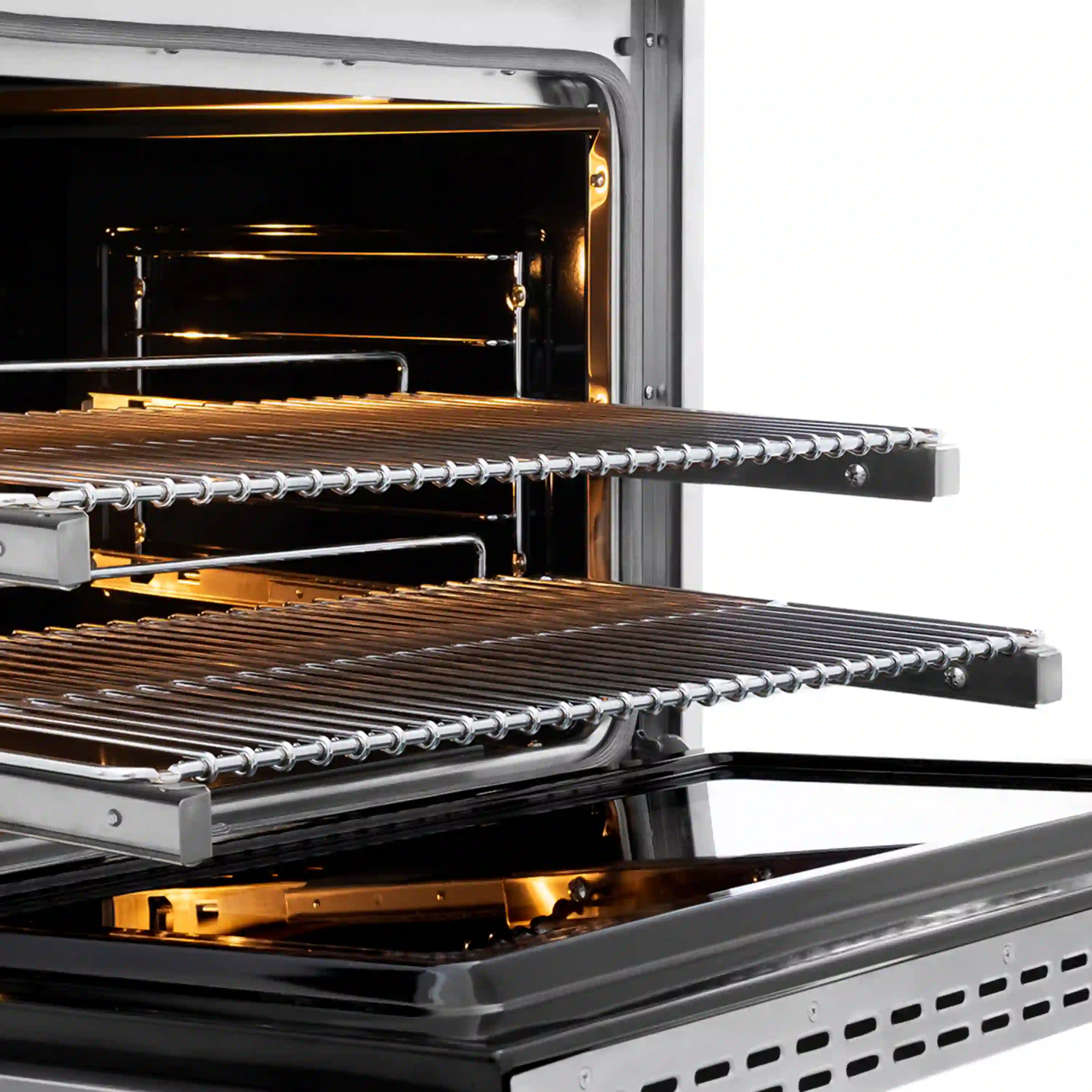 ZLINE Autograph 36-Inch Paramount Dual Fuel Range in Stainless Steel with Gold Helix Handle (SDRZ-36-KG) - Image 9
