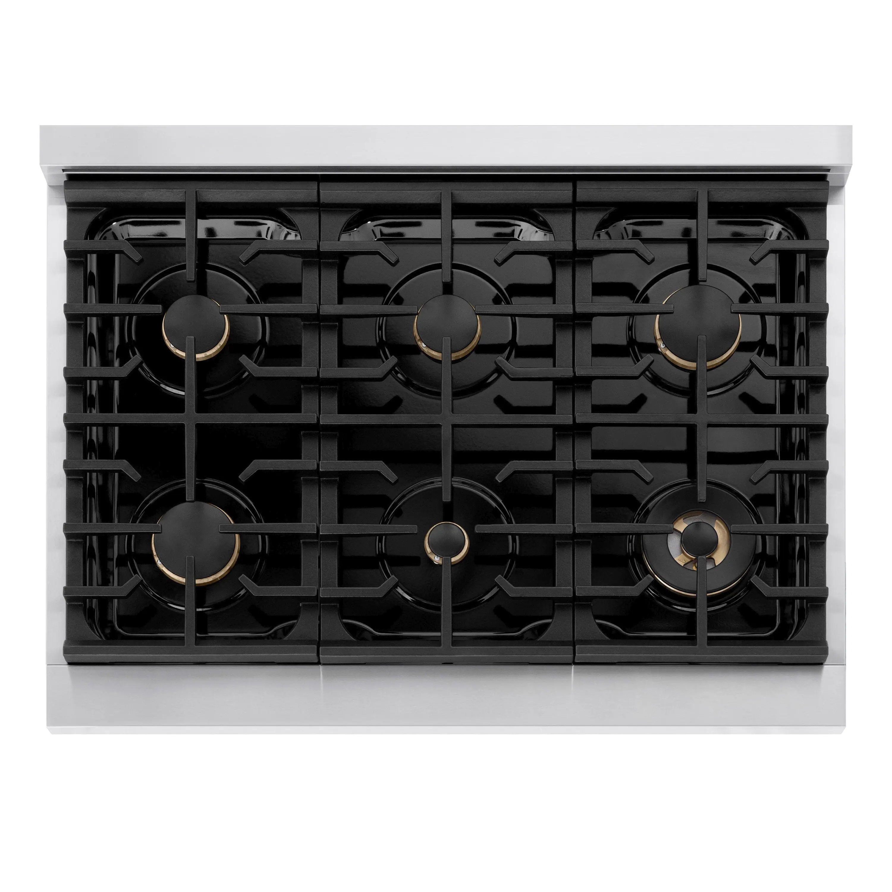 ZLINE Autograph 36-Inch Paramount Dual Fuel Range in Stainless Steel with Nickel Helix Handle (SDRZ-36-KPN) - Image 5