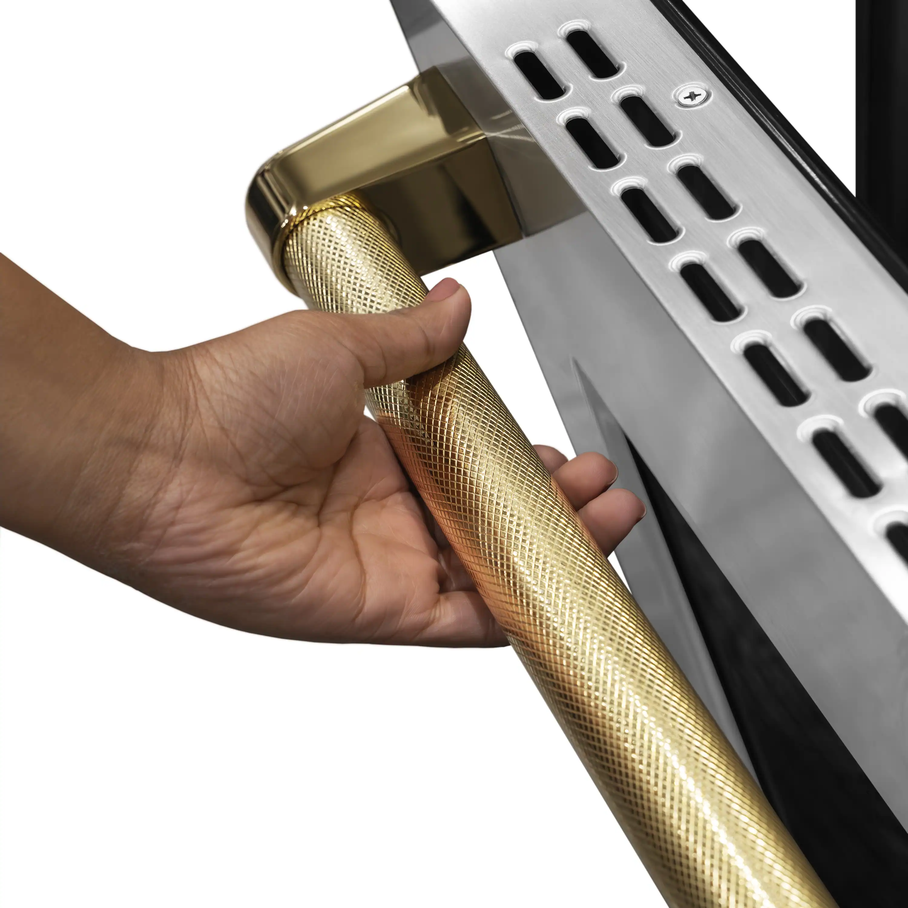 ZLINE Autograph 36-Inch Paramount DuoPro Dual Fuel Range in Stainless Steel with Gold Helix Handle (PSDRZ-36-KG) - Image 12