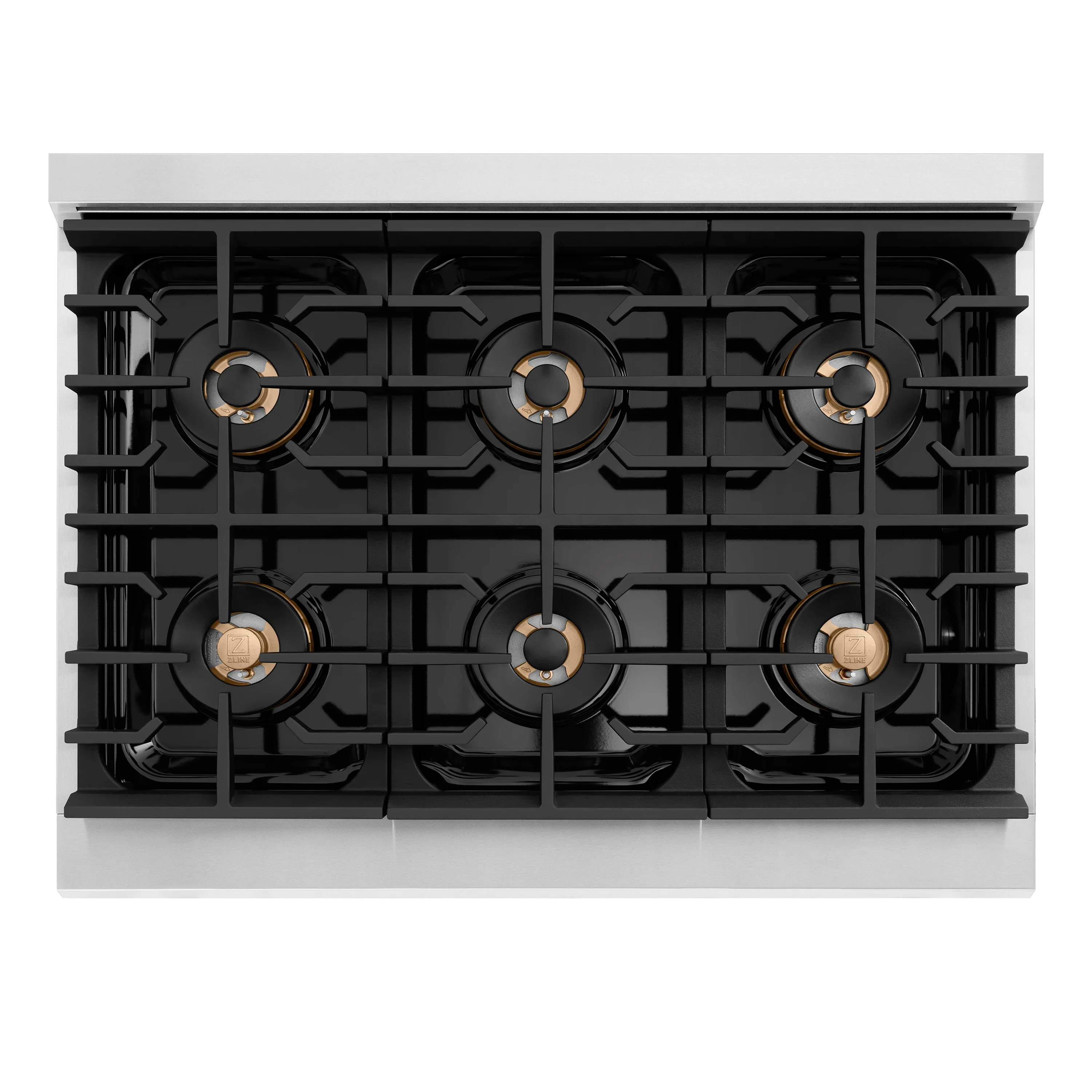 ZLINE Autograph 36-Inch Paramount DuoPro Gas Range in Stainless Steel with Bronze Helix Handle (PSGRZ-36-KCB) - Image 5
