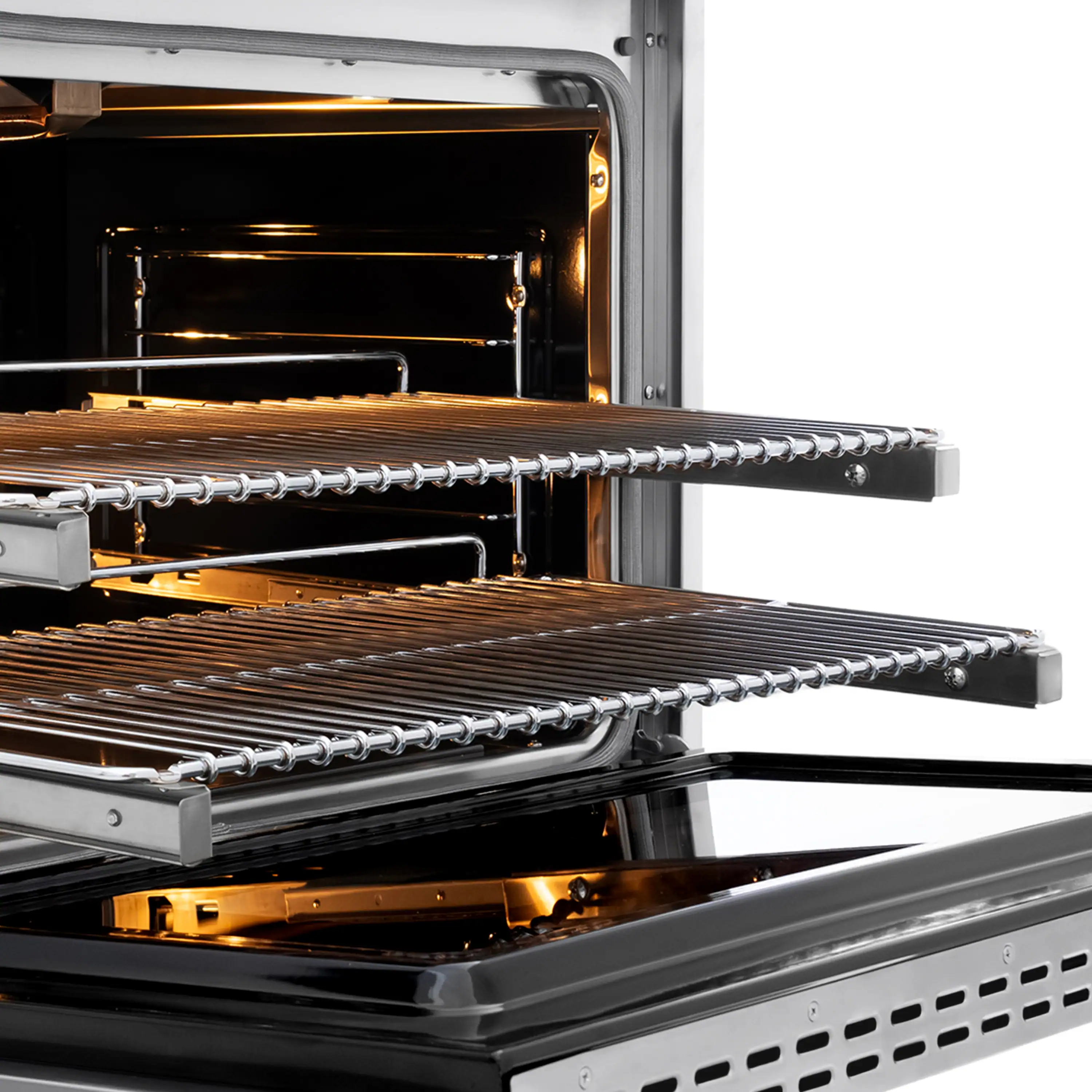 ZLINE Autograph 36-Inch Paramount DuoPro Gas Range in Stainless Steel with Gold Helix Handle (PSGRZ-36-KG) - Image 9