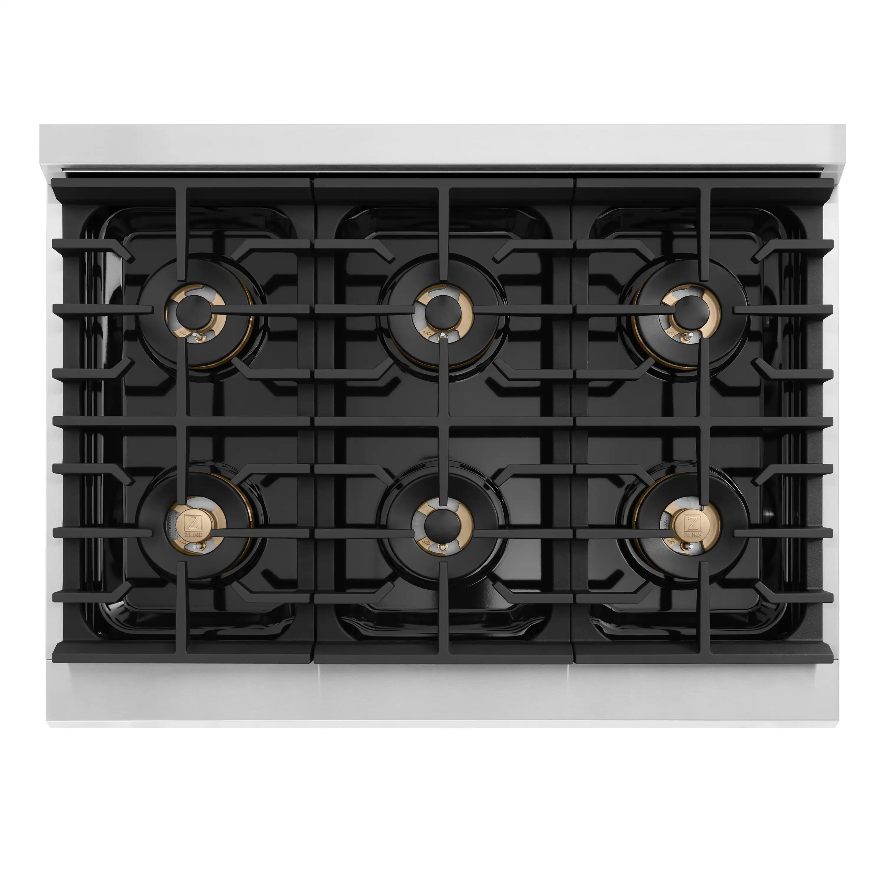 ZLINE Autograph 36-Inch Paramount DuoPro Gas Range in Stainless Steel with Nickel Helix Handle (PSGRZ-36-KPN) - Image 5