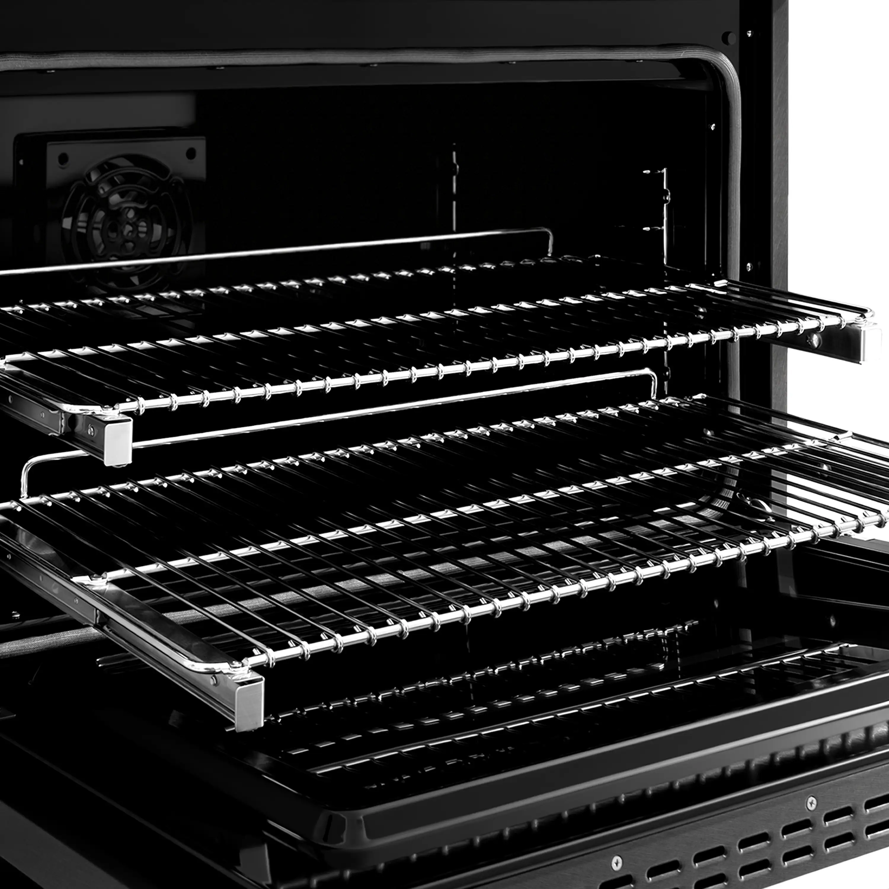 ZLINE Autograph 36-Inch 5.2 Cu. Ft. Paramount Dual Fuel Range with 6 Burner DuoPro Cooktop in Black Satin and Champagne Accents (PSDRBSZ-36-CB) - Image 8
