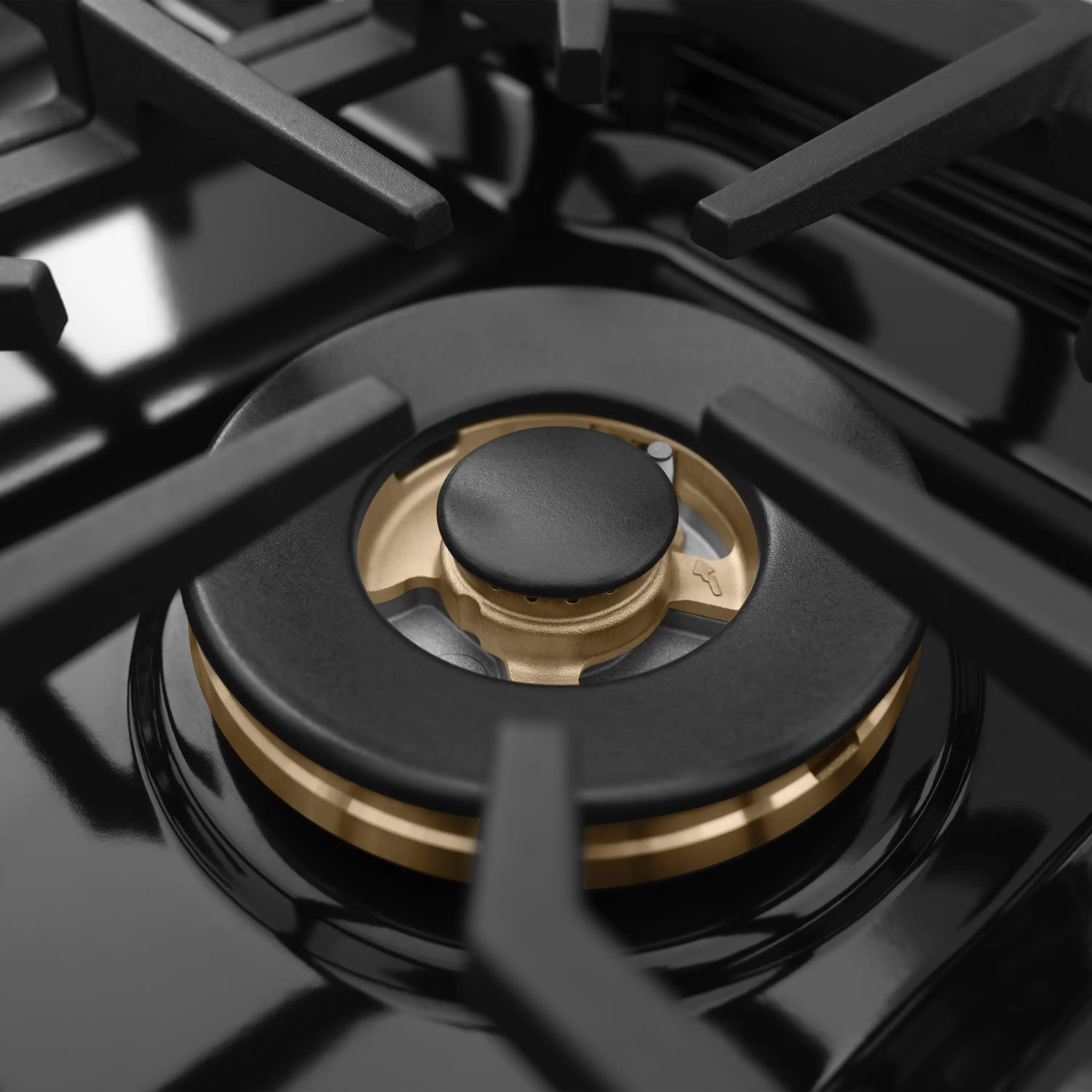 ZLINE Autograph 36-Inch 5.2 Cu. Ft. Paramount Dual Fuel Range with 6 Burner Gas Cooktop in Black Satin with Gold Accents (SDRBSZ-36-G) - Image 6