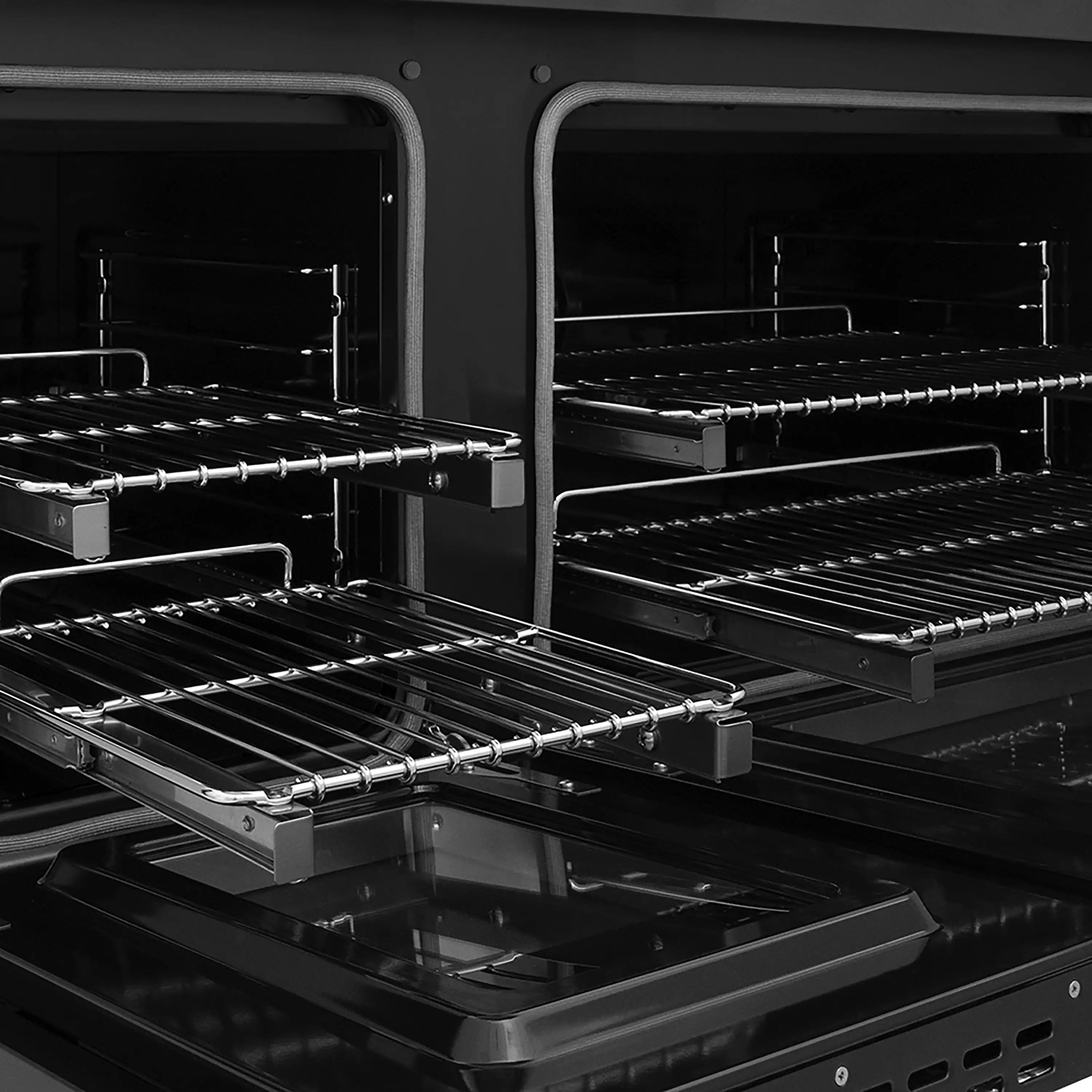 ZLINE Autograph 48-Inch Paramount Dual Fuel Range in Black Stainless Steel and Bronze Helix Handles (SDRBZ-48-KCB) - Image 11