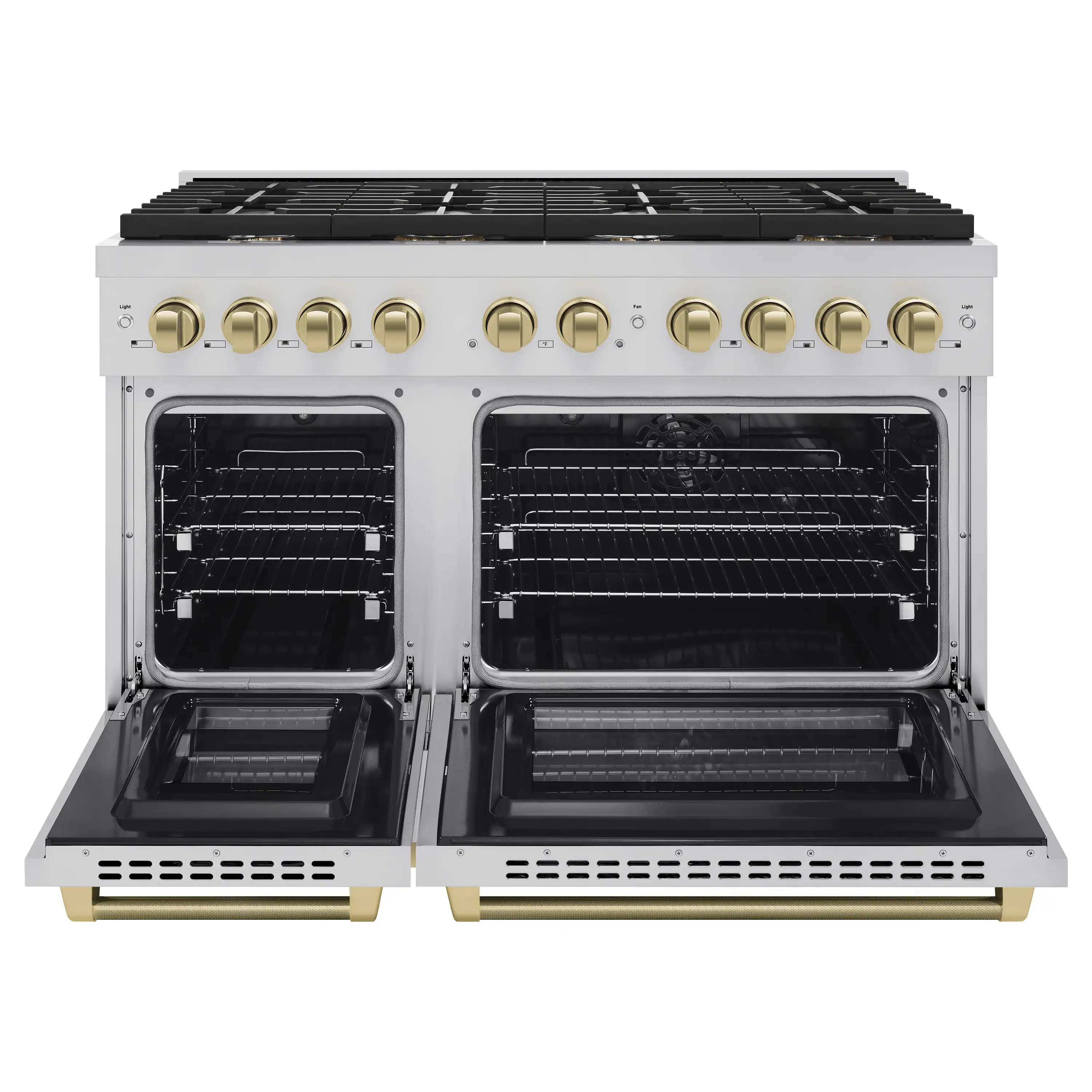 ZLINE Autograph 48-Inch Paramount Dual Fuel Range in Stainless Steel with Bronze Helix Handles (SDRZ-48-KCB) - Image 4
