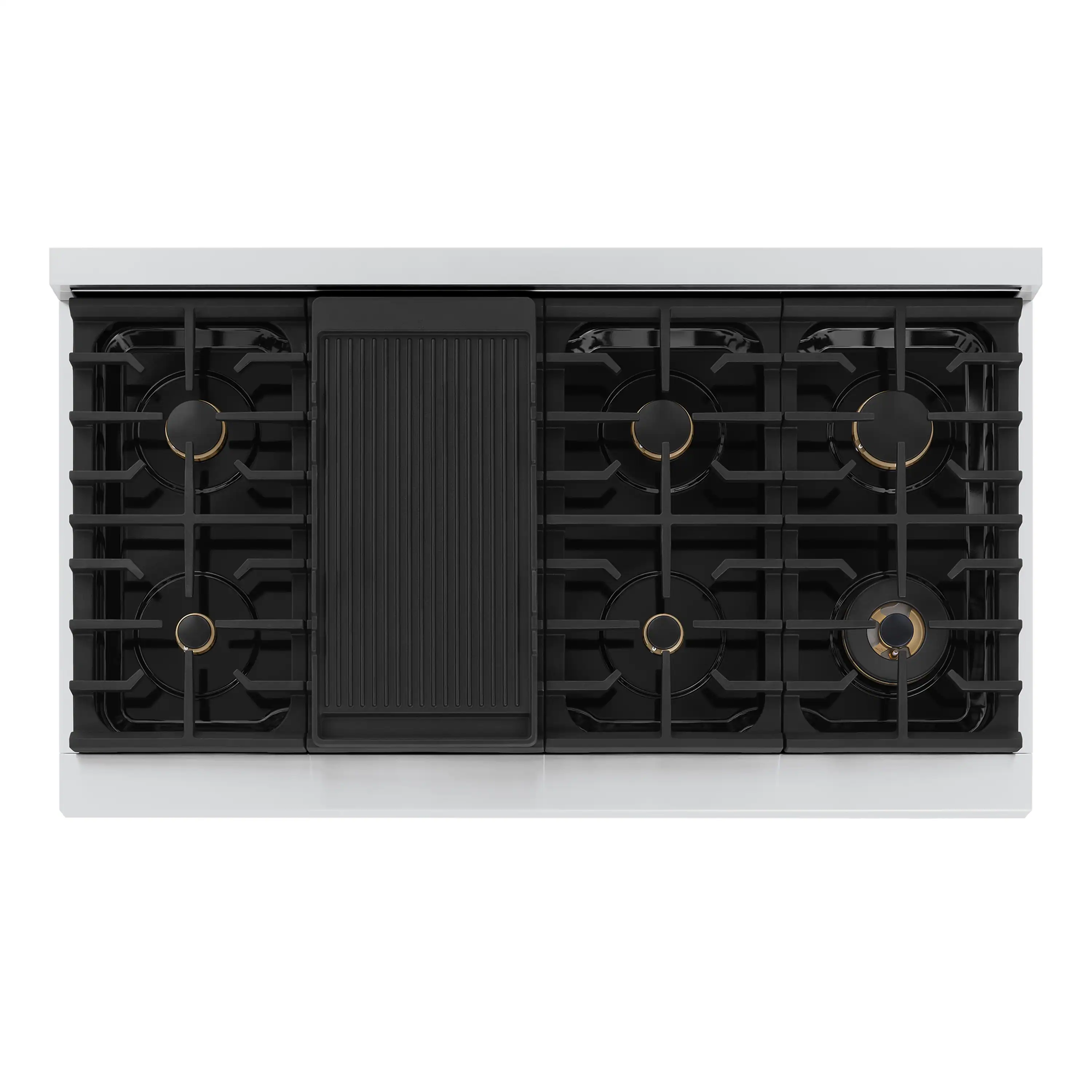 ZLINE Autograph 48-Inch Paramount Dual Fuel Range in Stainless Steel with Nickel Helix Handles (SDRZ-48-KPN) - Image 5