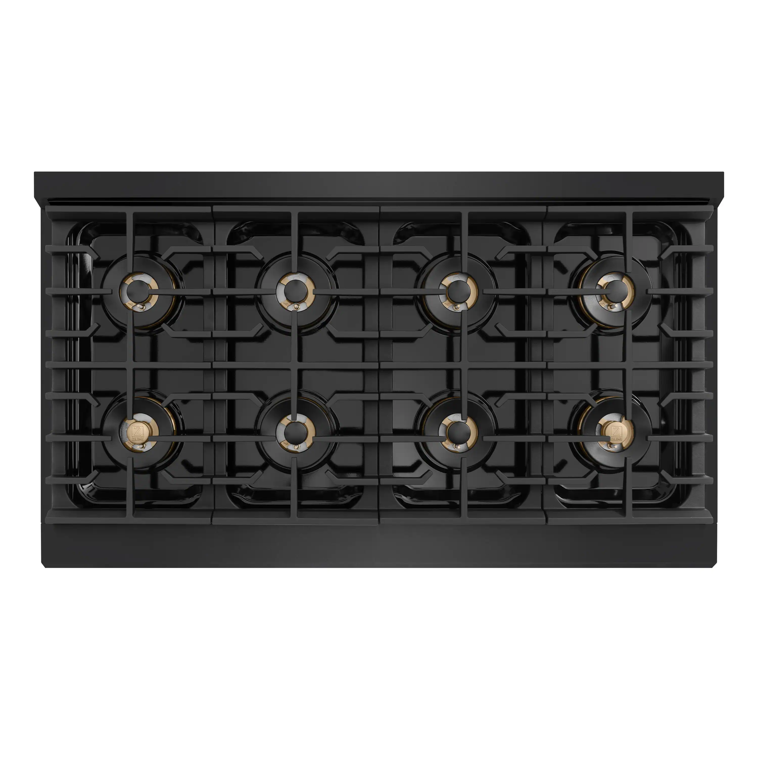 ZLINE Autograph 48-Inch Paramount DuoPro Dual Fuel Range in Black Stainless Steel with Champagne Helix Handles (PSDRBZ-48-KCB) - Image 5