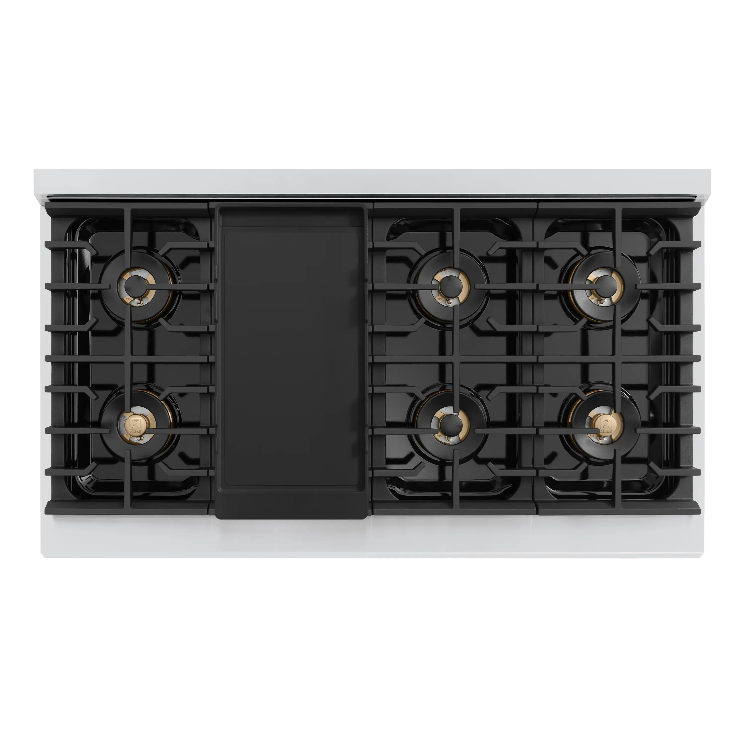 ZLINE Autograph 48-Inch Paramount DuoPro Dual Fuel Range in Stainless Steel with Gold Helix Handles (PSDRZ-48-KG) - Image 6