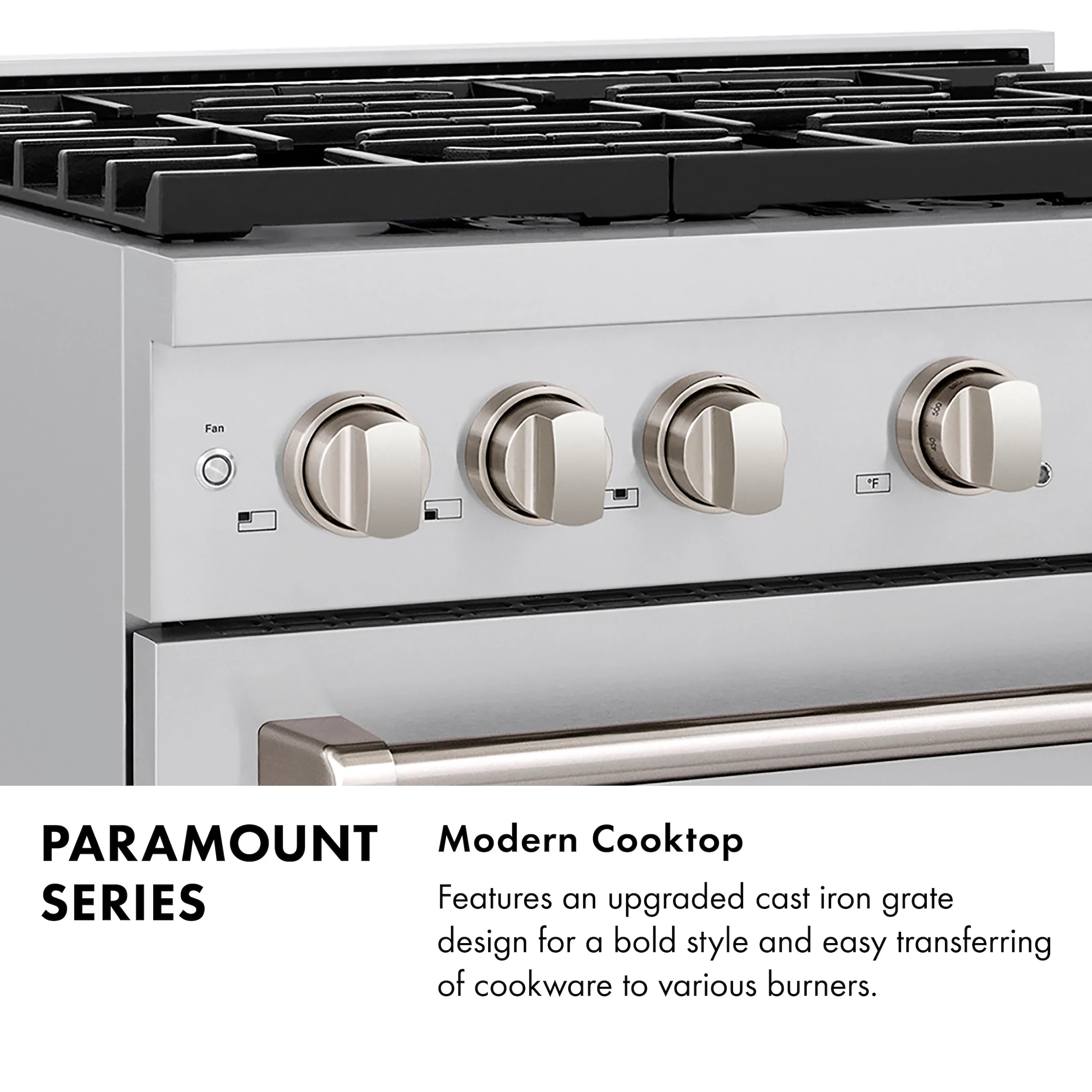 ZLINE Autograph 48-Inch Paramount DuoPro Gas Range in Black Stainless Steel with Polished Gold Helix Handles (PSGRBZ-48-KG) - Image 16