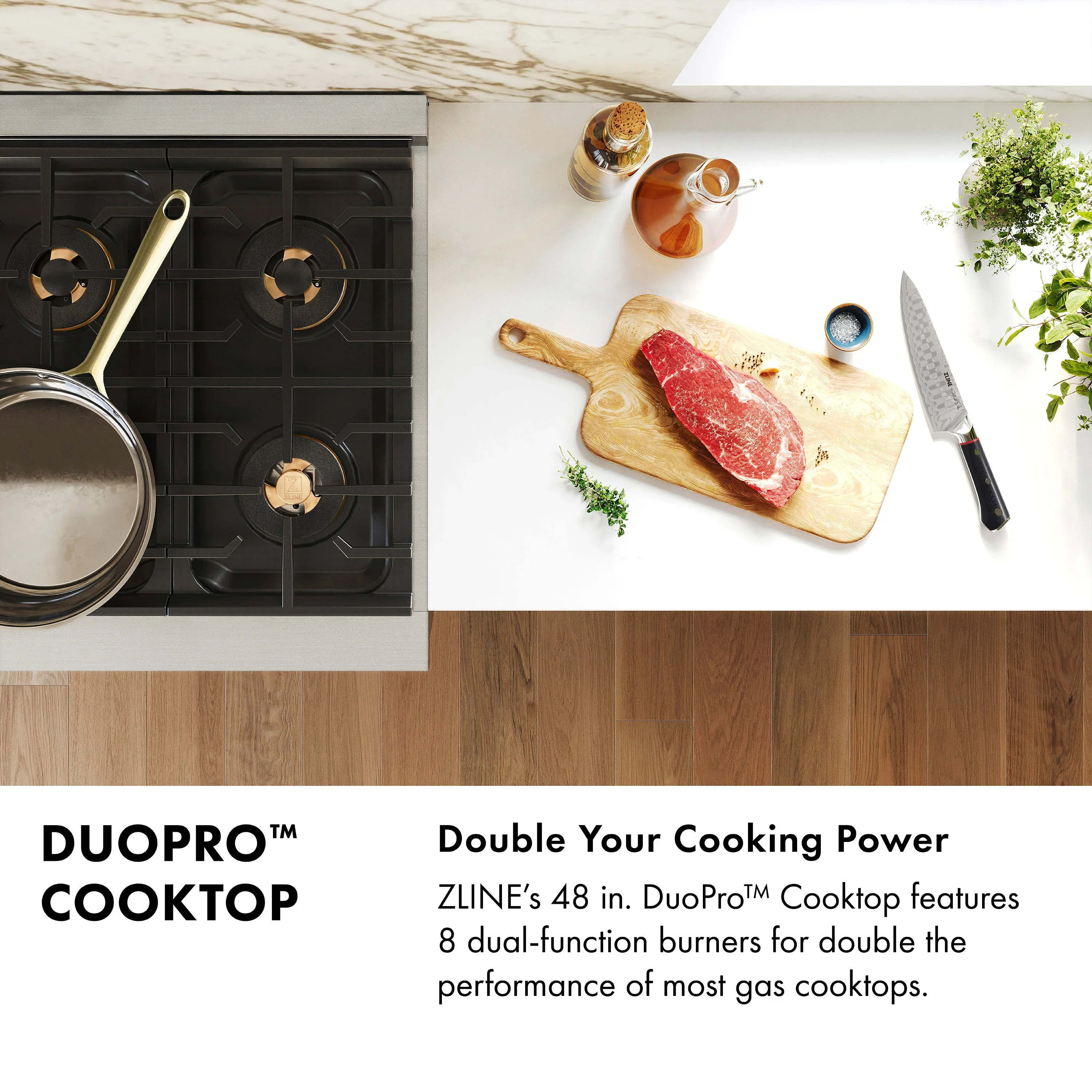 ZLINE Autograph 48-Inch Paramount DuoPro Gas Range in Black Stainless Steel with Polished Gold Helix Handles (PSGRBZ-48-KG) - Image 20